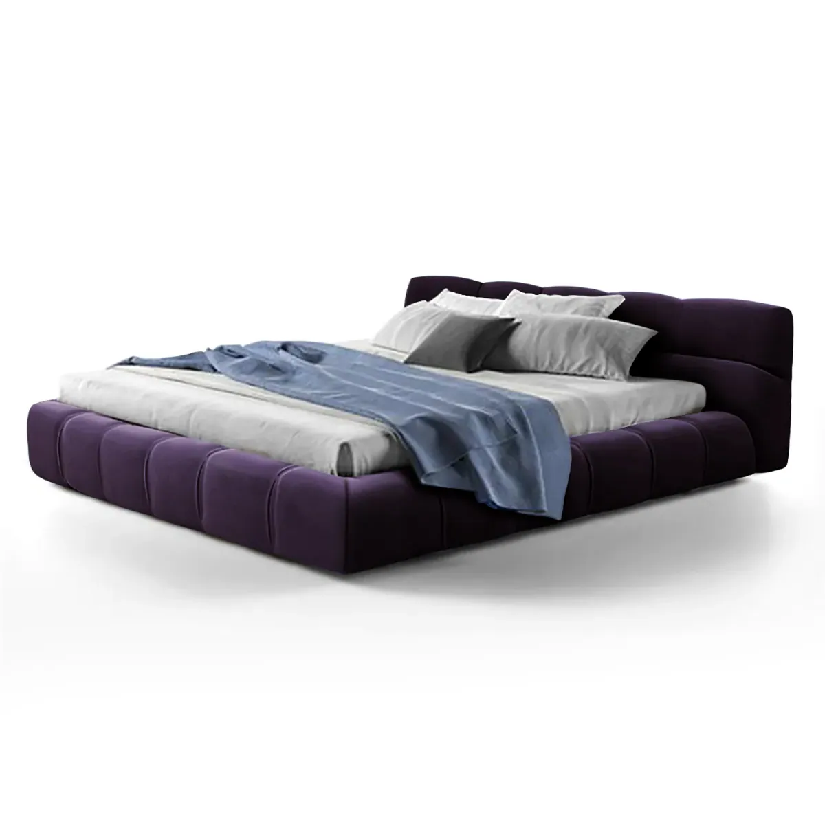 Tufted Chesterfield Queen Size Bed Frame - Royal Violet, Velvet product