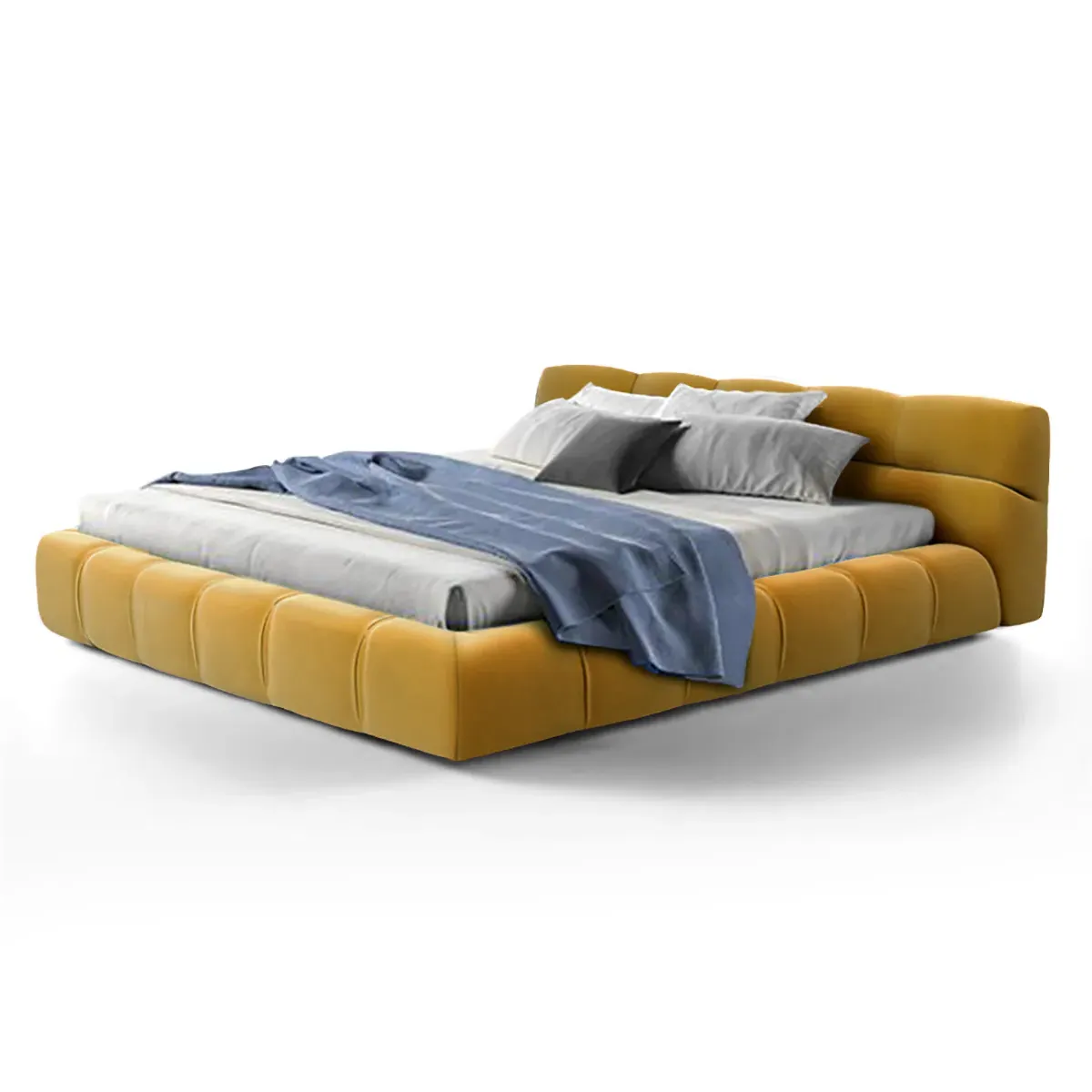Tufted Chesterfield Queen Size Bed - Ginger Cider, Velvet product