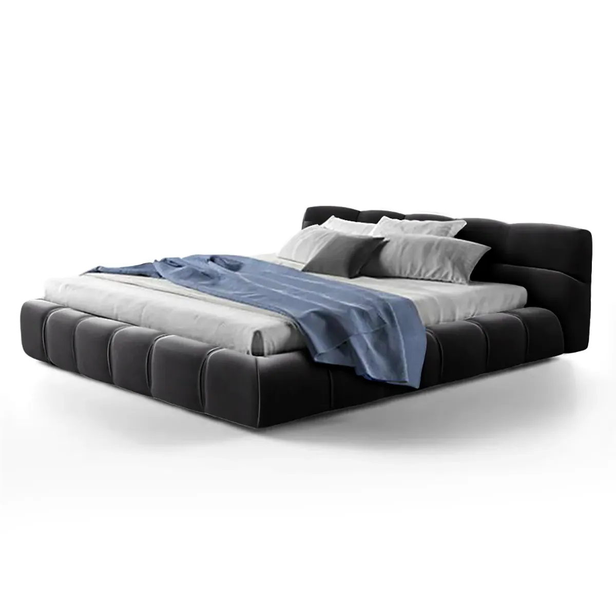 Tufted Chesterfield Queen Size Bed - Onyx Black, Velvet product