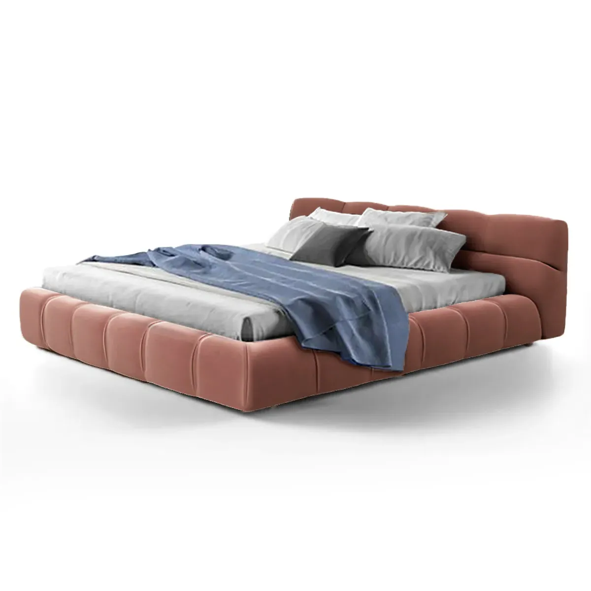 Tufted Chesterfield Queen Size Bed - Rose Mauve, Velvet product