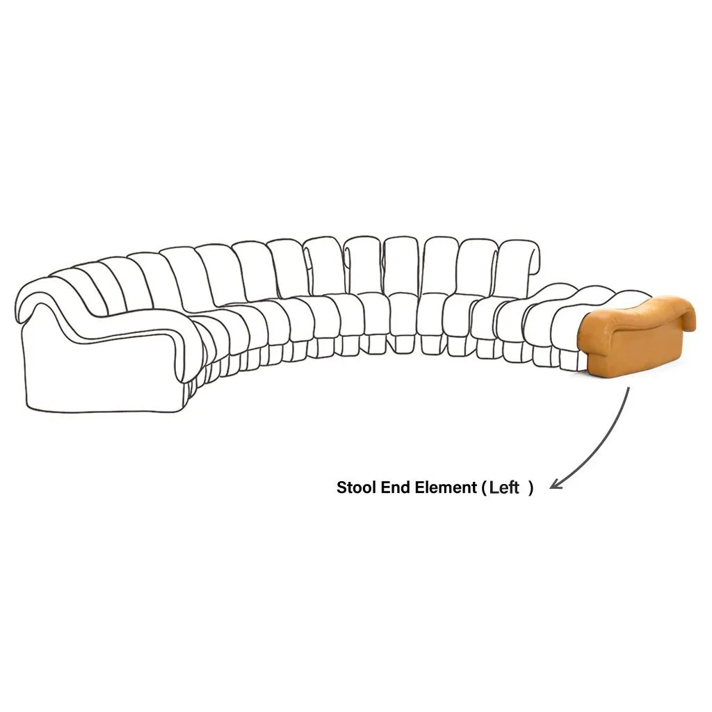 DS 600 Stool End Element - Jeweled Plum, Velvet product