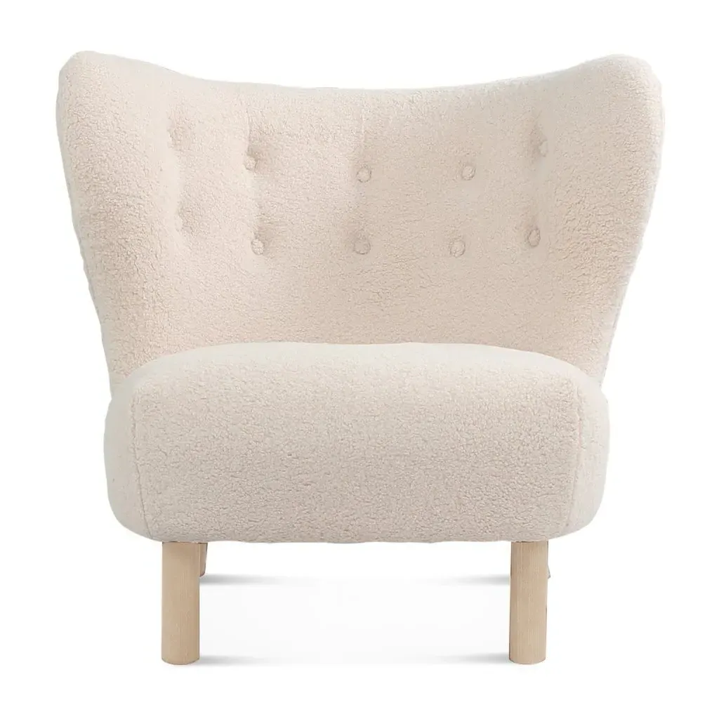 Little Sherpa Lounge Chair - Sheepskin, Solid Oak product