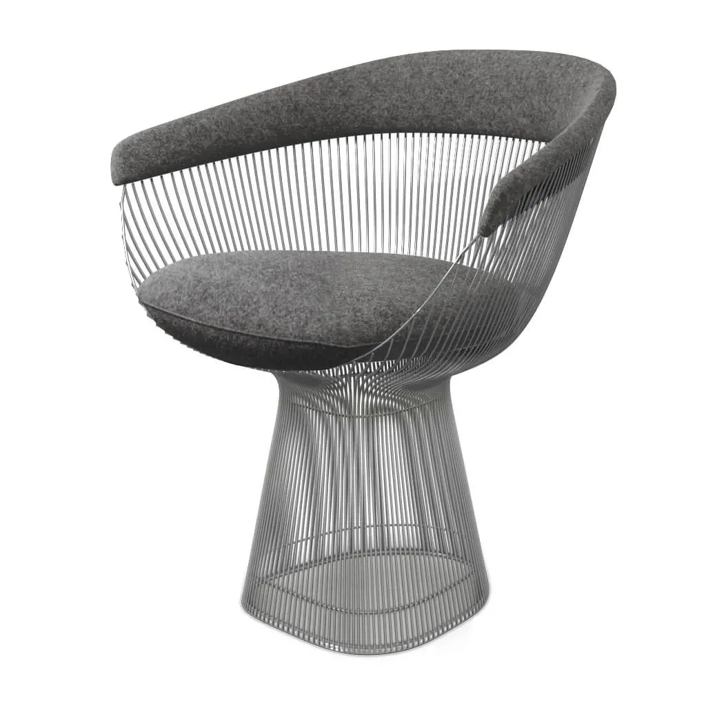 Eternity MCM Warren Platner Armchair - Dark Grey, Cashmere product