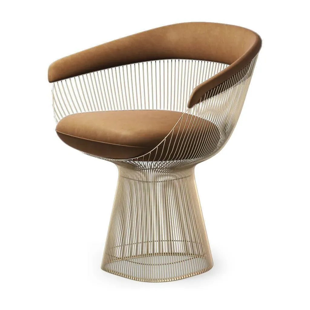 Eternity Warren Platner Armchair - Caramel, Leather product