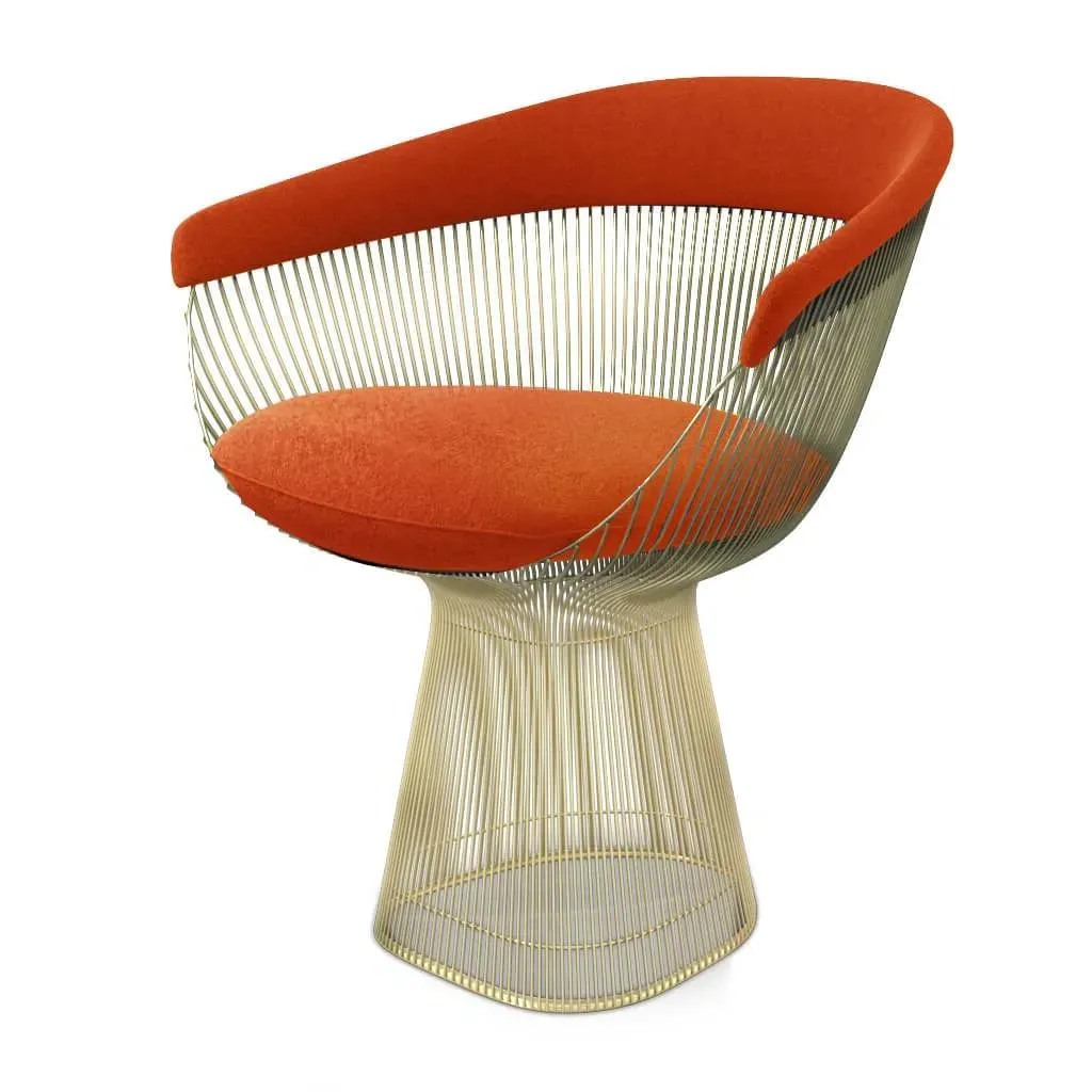 Eternity Warren Platner Armchair - Orange, Cashmere product