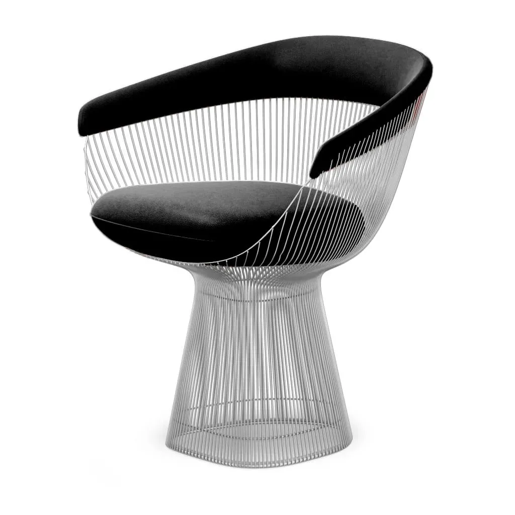 Platner Armchair - Black, Chrome product