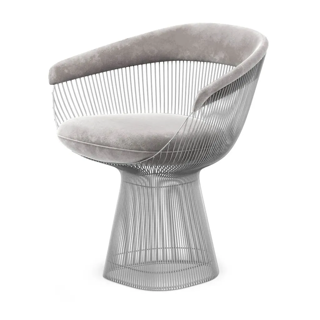 Platner Armchair - Chrome Base, Chenille product