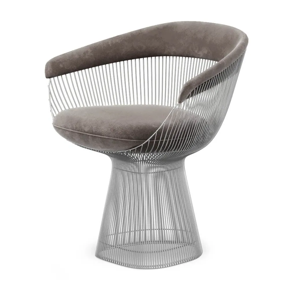 Platner Armchair - Chrome Base, Chenille product