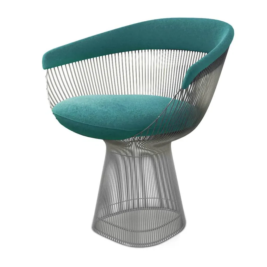 Platner Armchair - Chrome, Cashmere Pine Green product