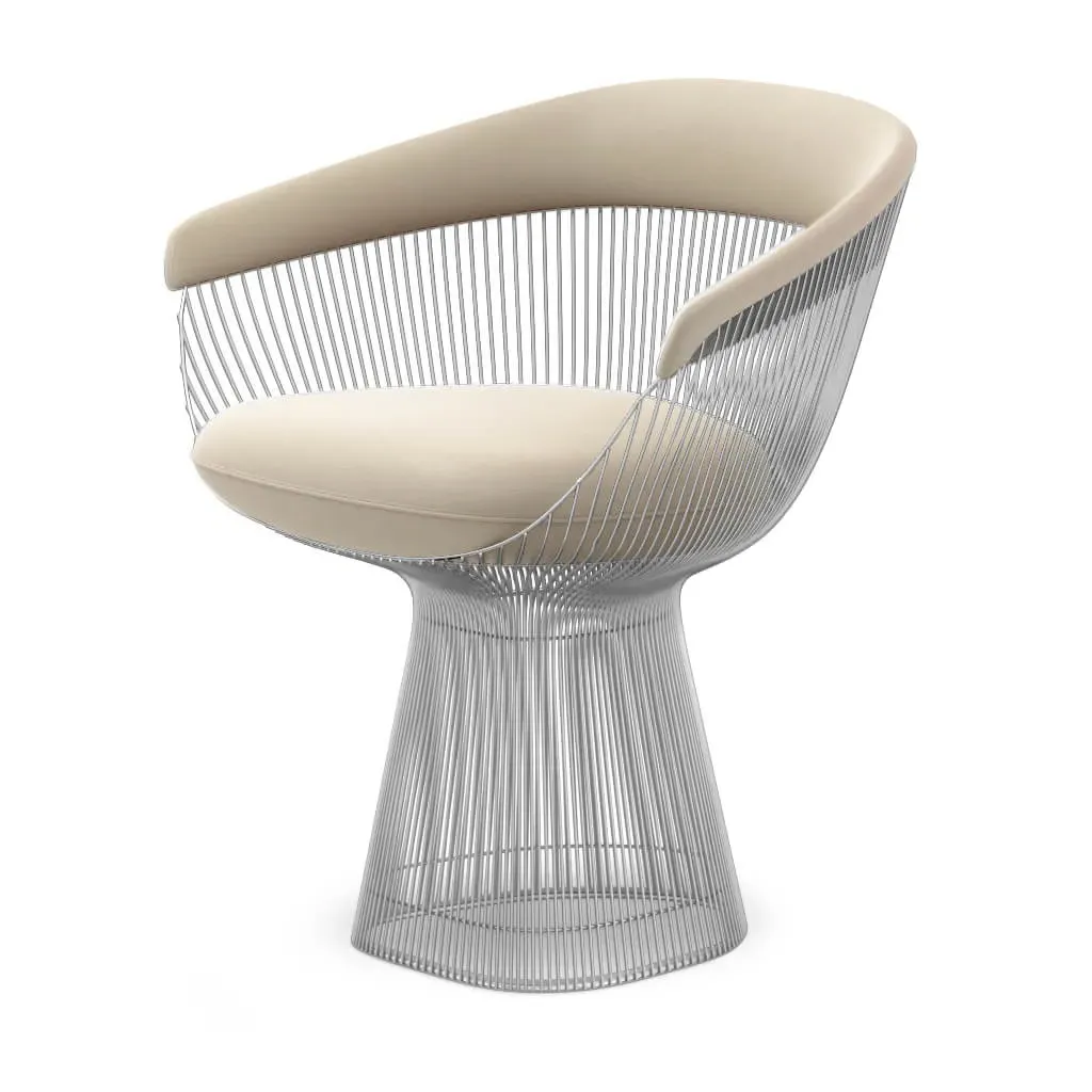 Platner Armchair - Cream, Chrome product