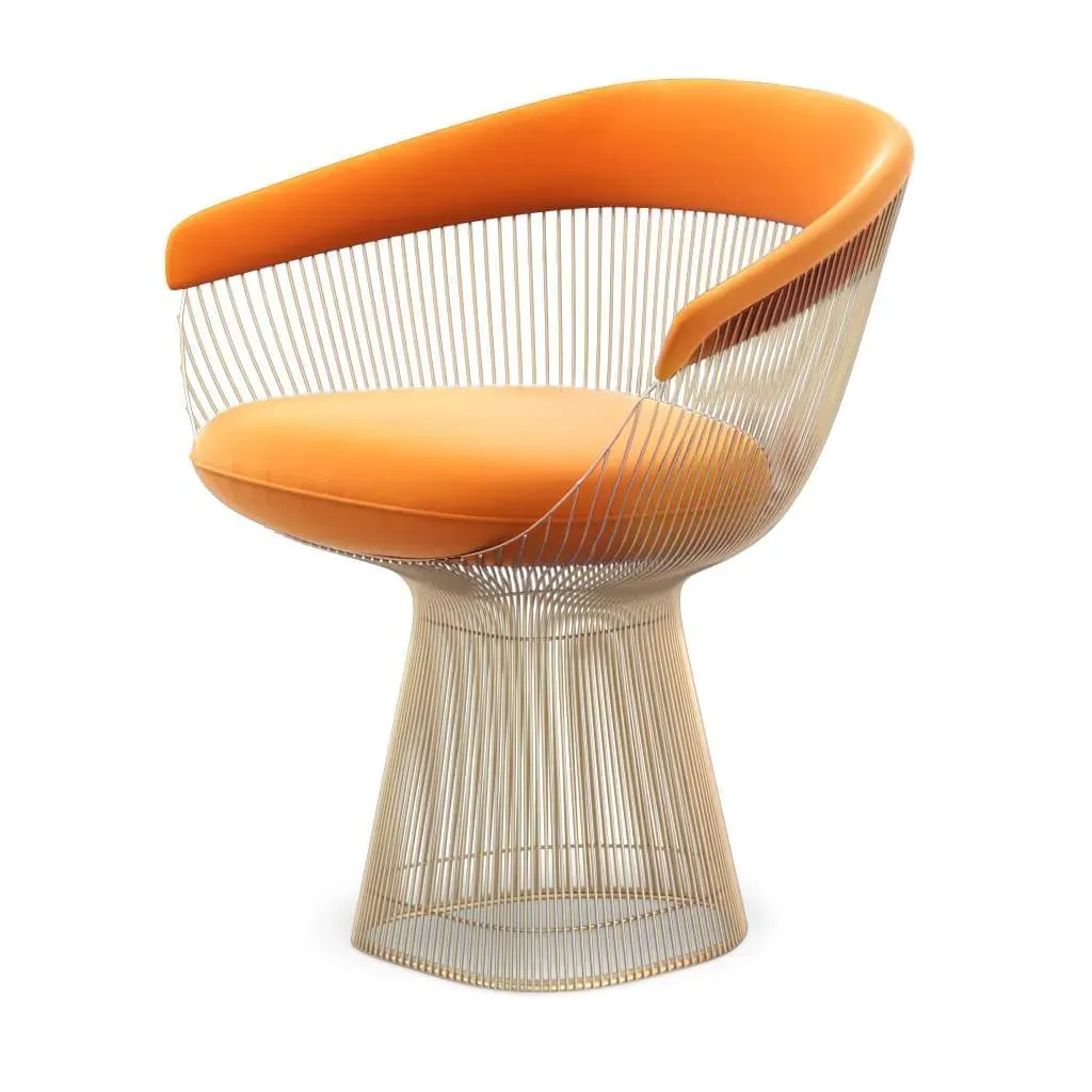 Platner Armchair - Tangerine Orange, Velvet product