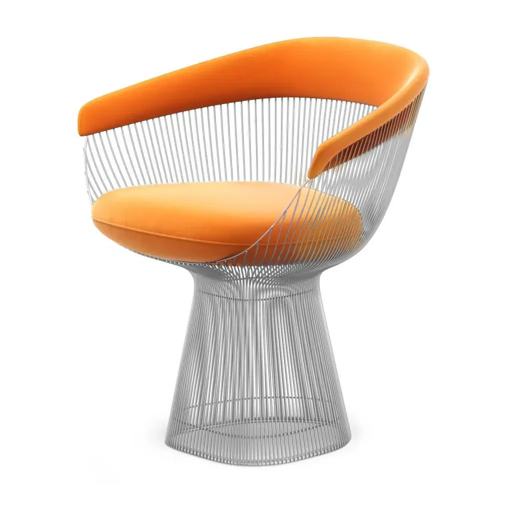Platner Armchair - Tangerine Orange, Velvet product