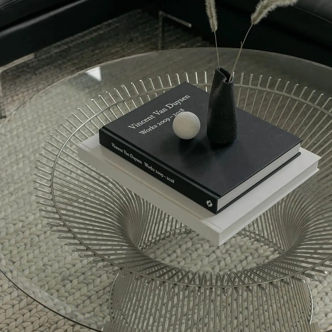 Platner Round Coffee Table - Chrome, Tempered Glass product