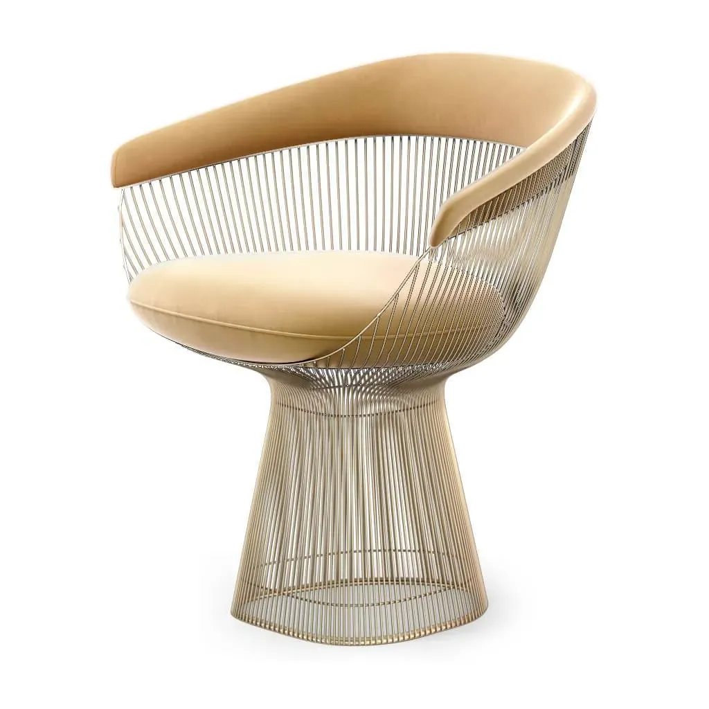 Warren Platner Armchair - Gold, Velvet product