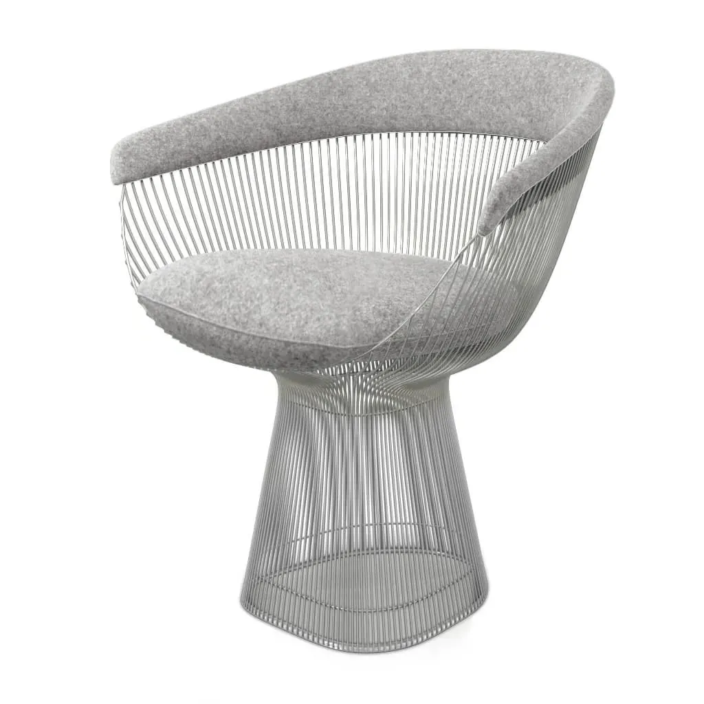 Warren Platner Armchair - Wheat Grey, Cashmere product