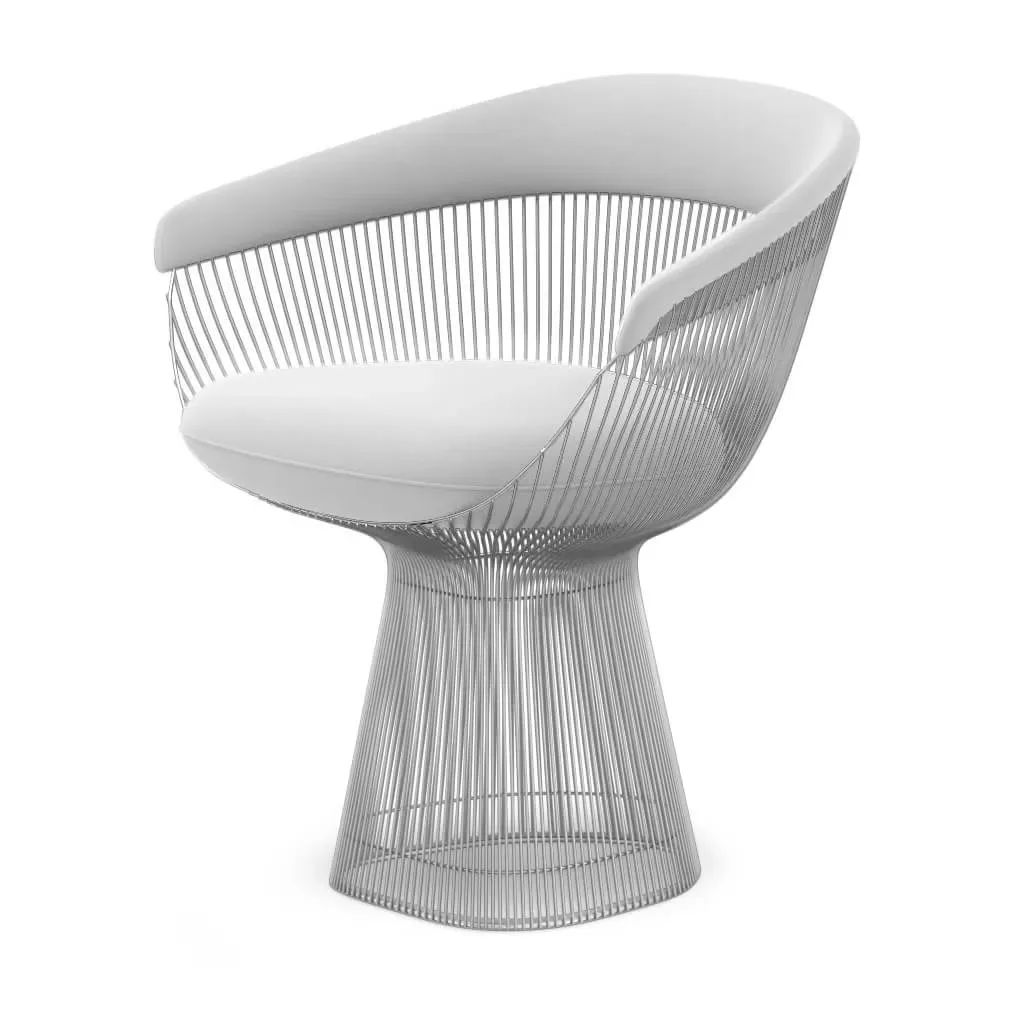 Warren Platner Armchair - White, Chrome Base product