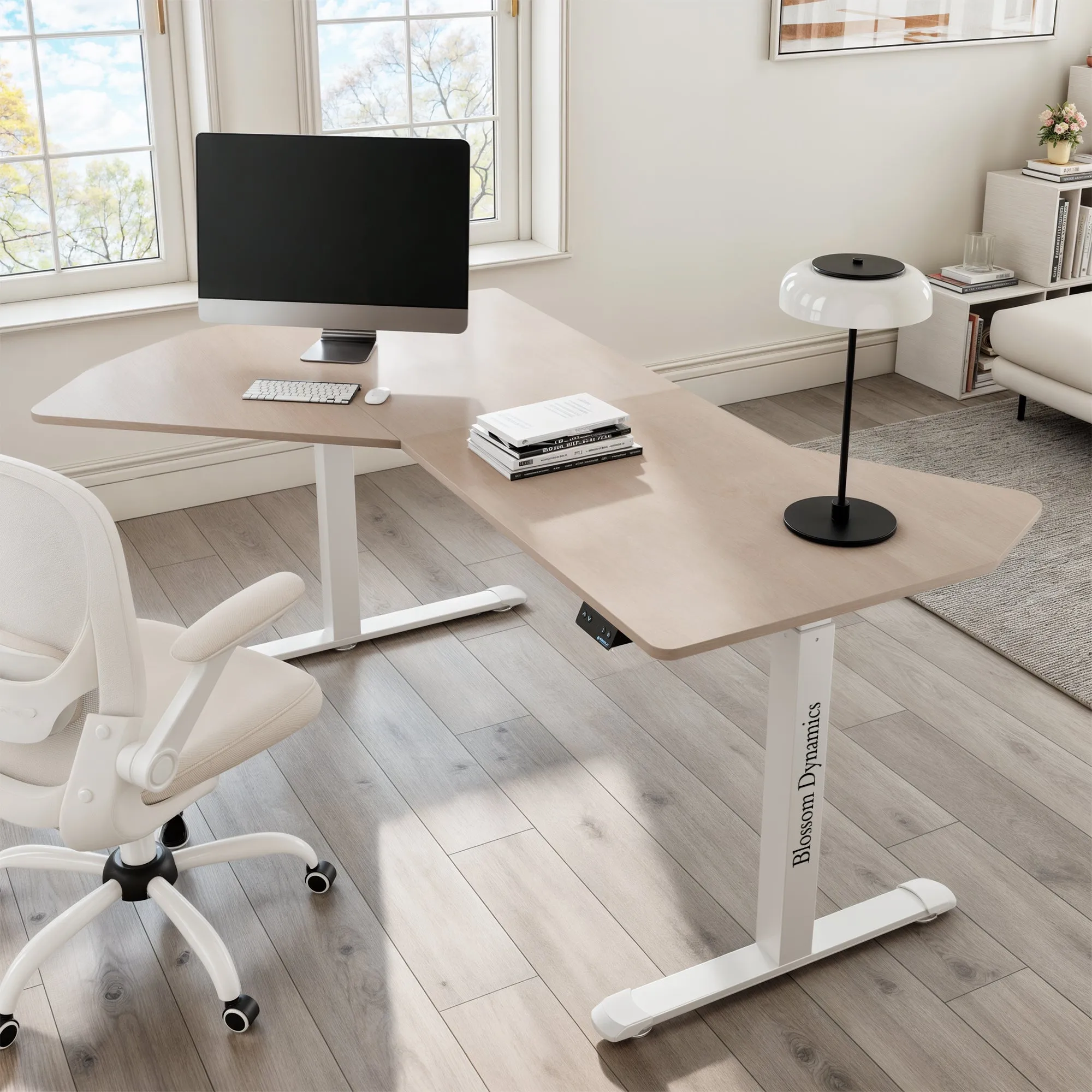 Office Standing Desk Height Adjustable - Maple