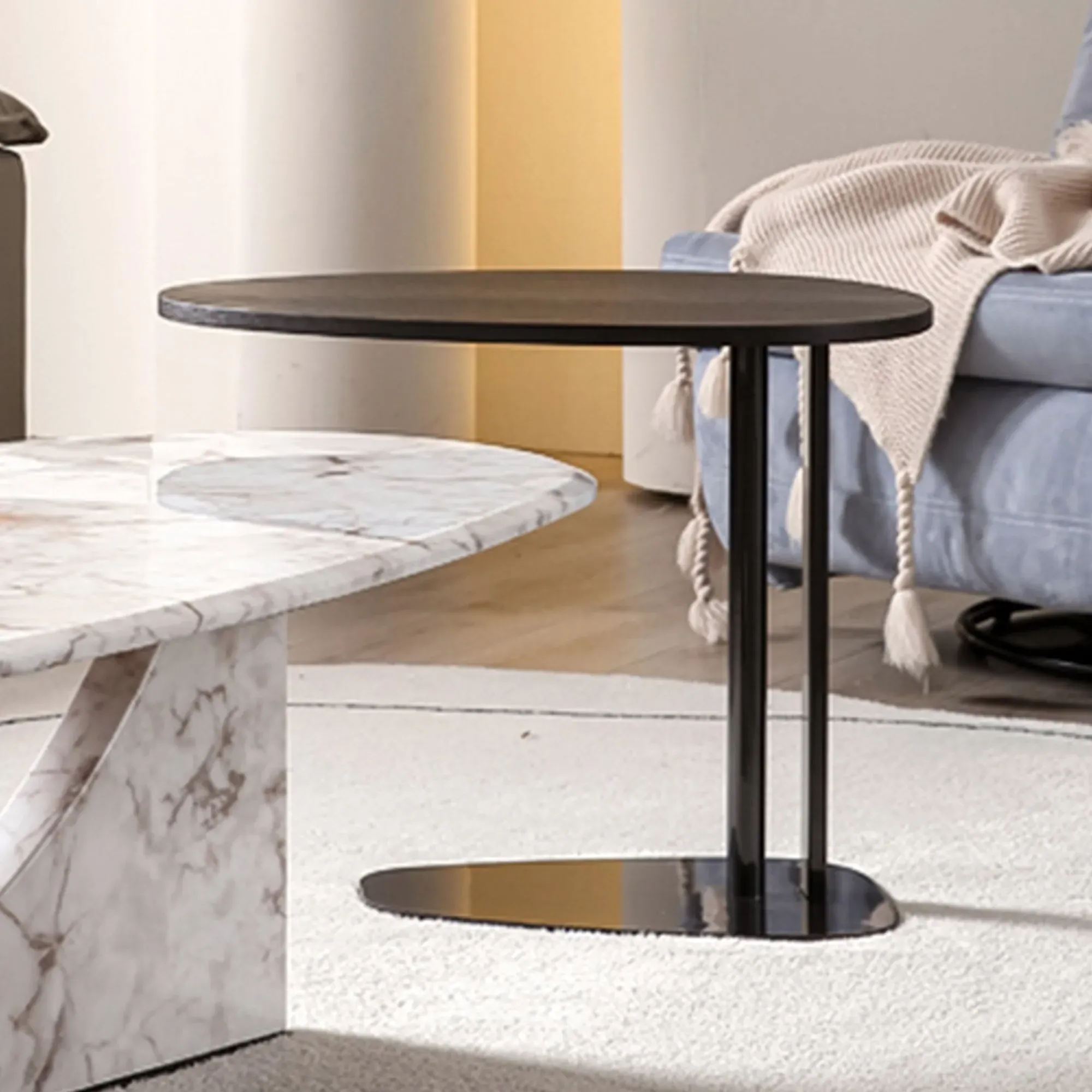 23" Side Table - Wood, Metal