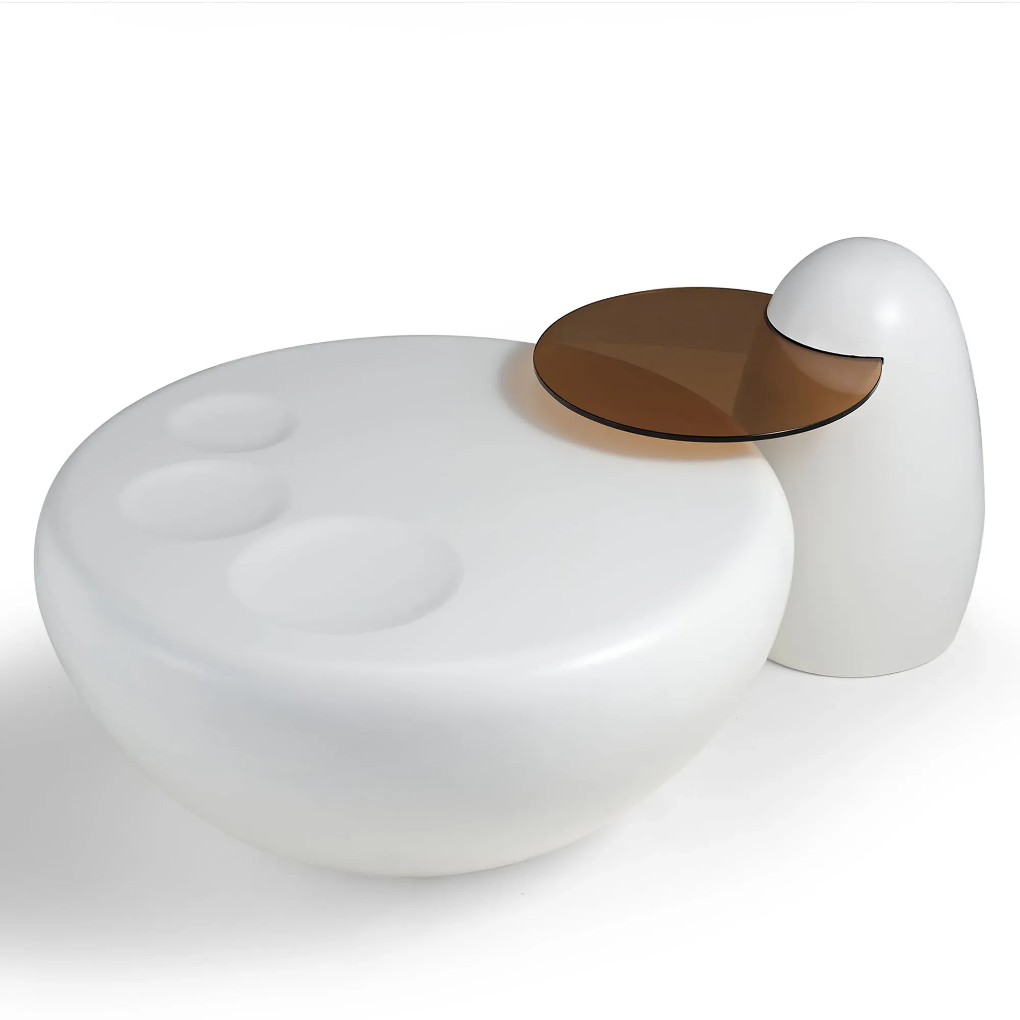 33" Abstract Cat Claw Coffee Table with Penguin Side Table Set image