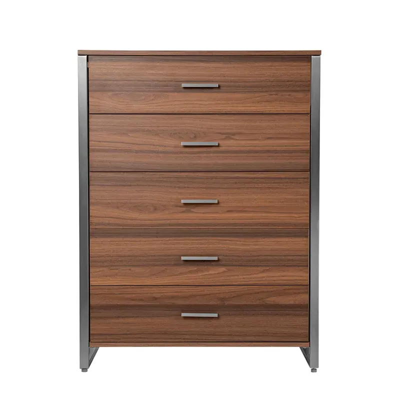 42" 5-Drawer Chest Dresser - Walnut