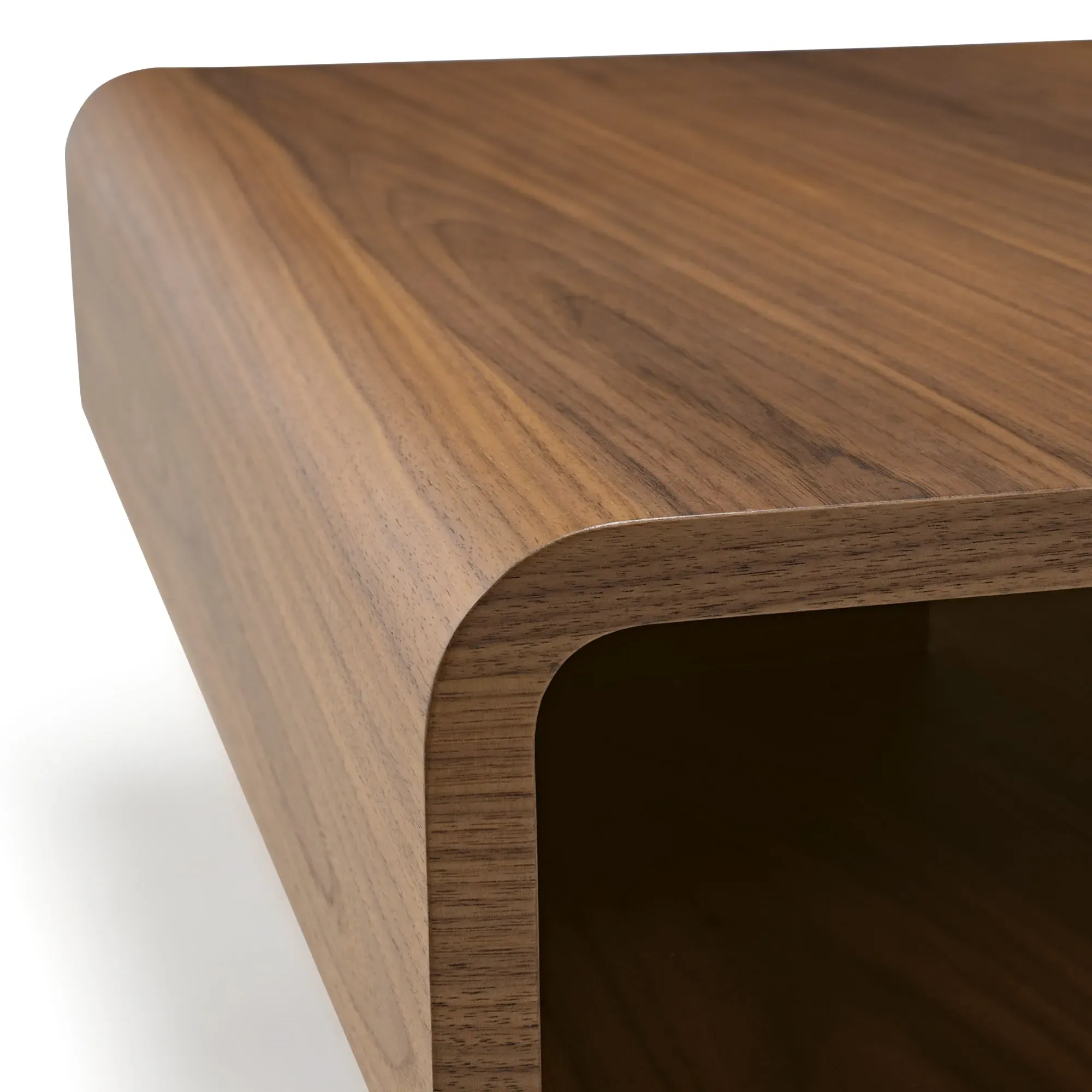 47" Rounded Rectangular Coffee Table - Walnut