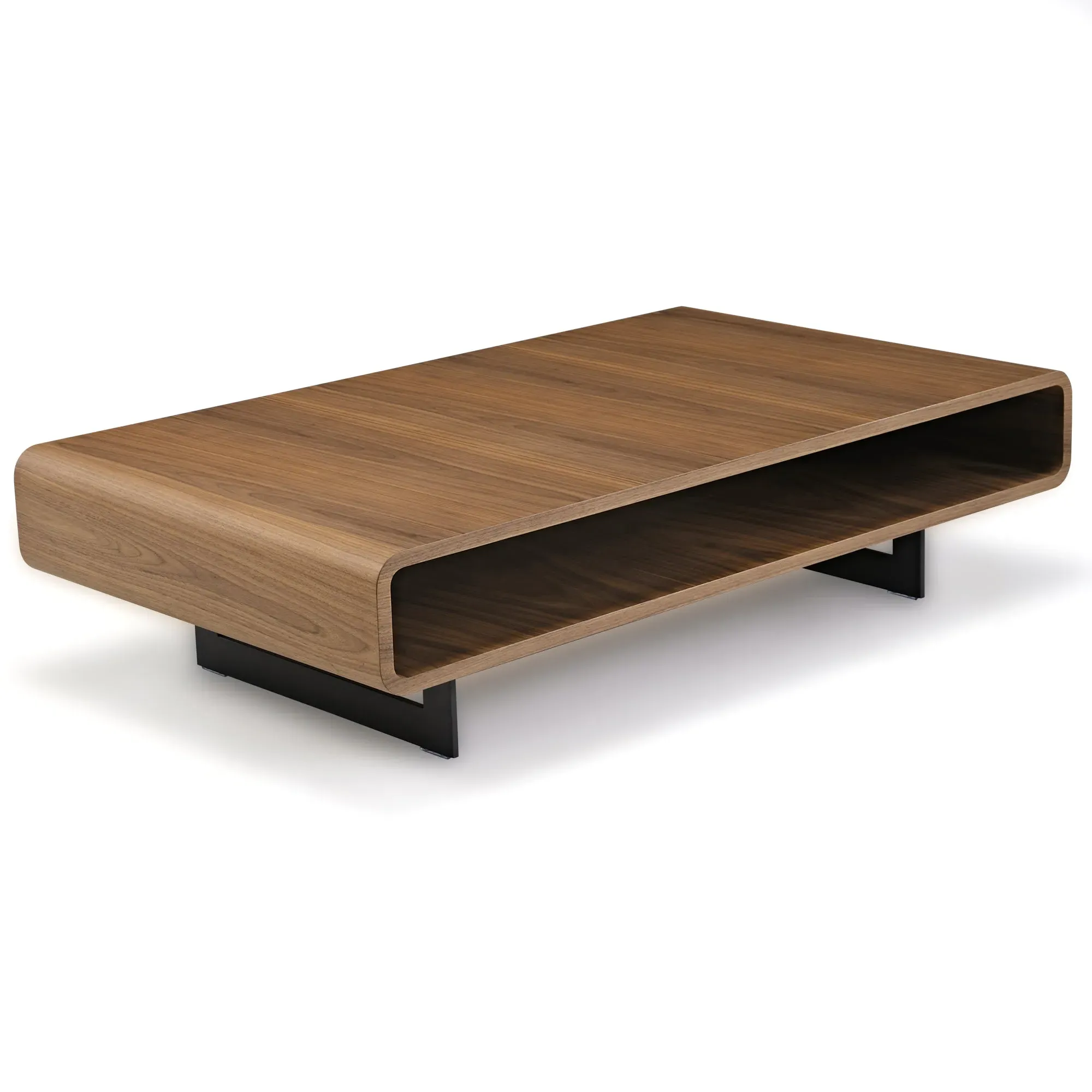 47" Rounded Rectangular Coffee Table - Walnut image