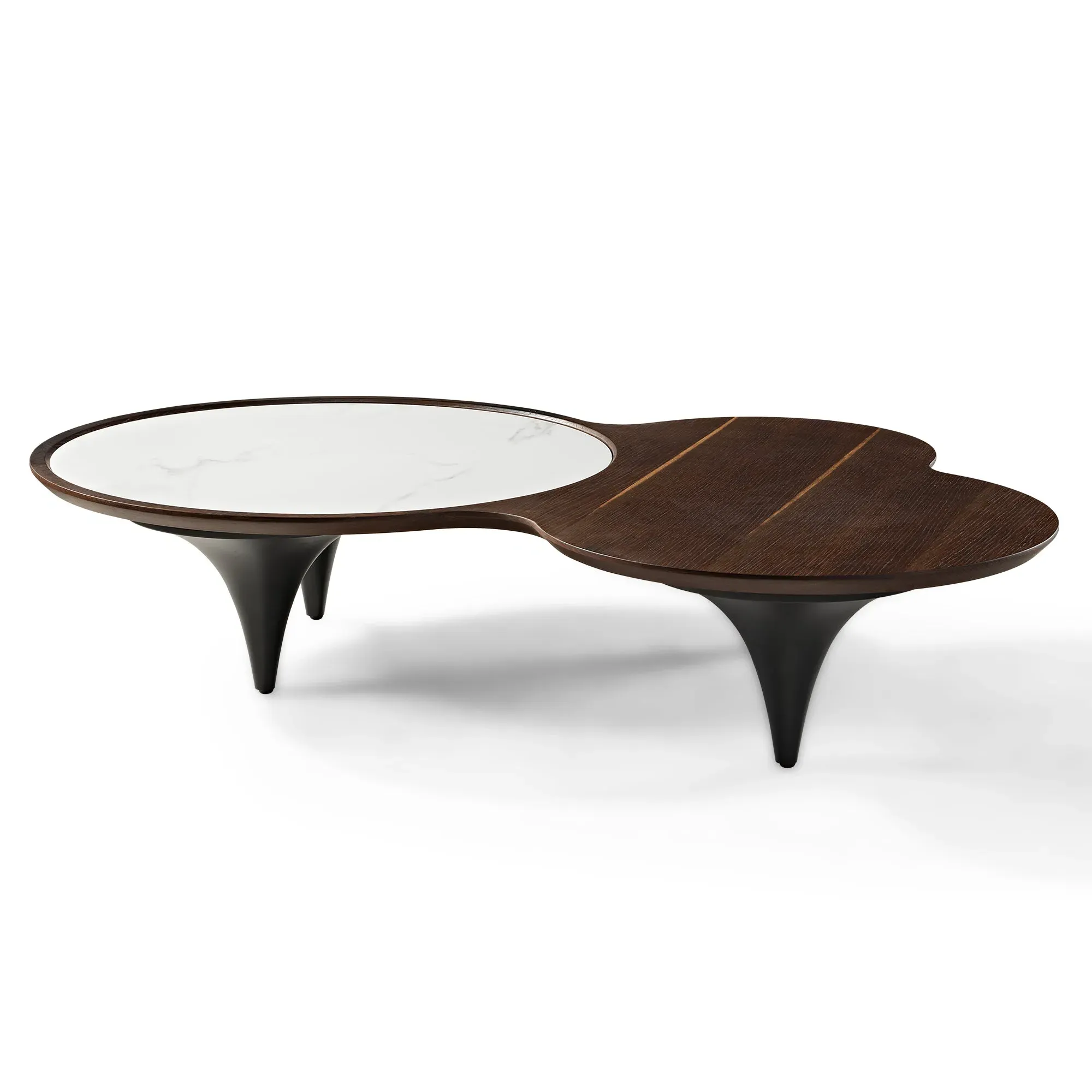 55" Irregular Coffee Table - Walnut image