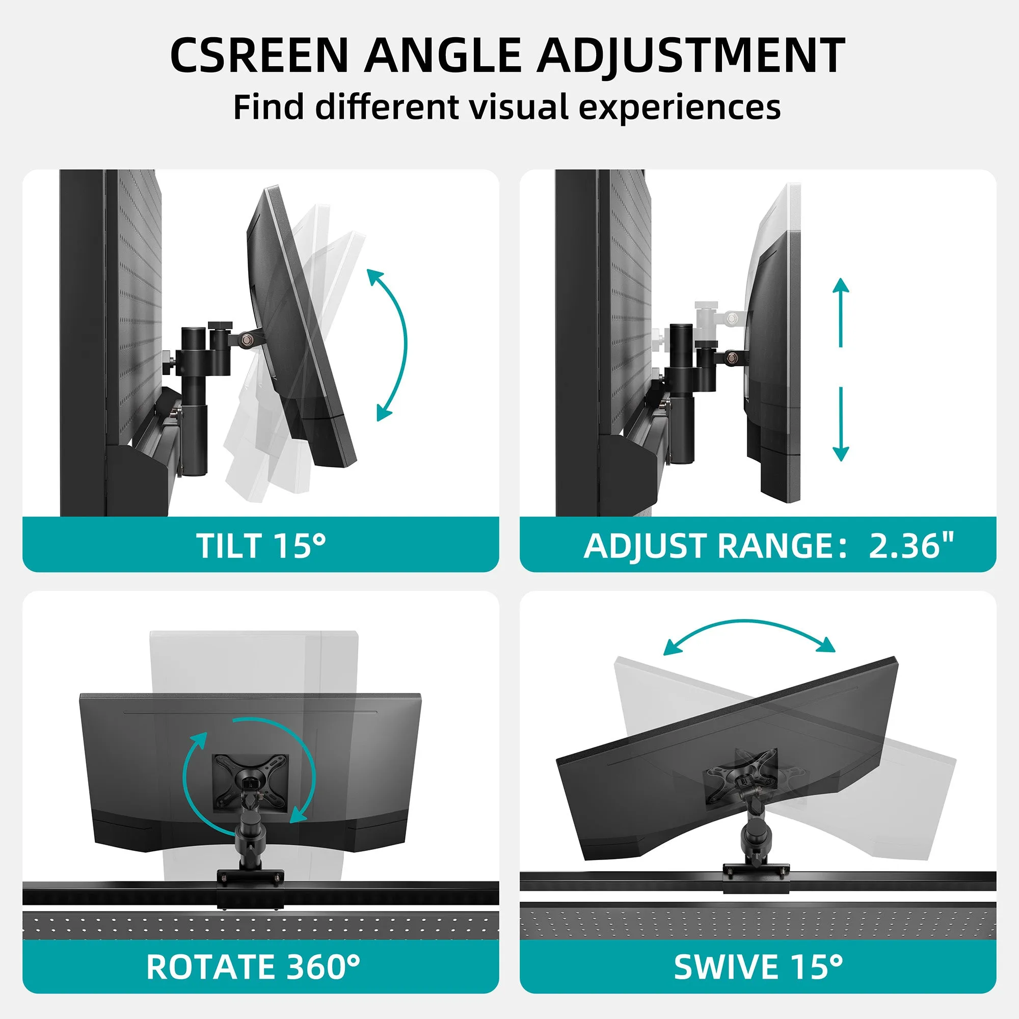 Aegispeg Desk-Mounted Pegboard with Privacy Panel