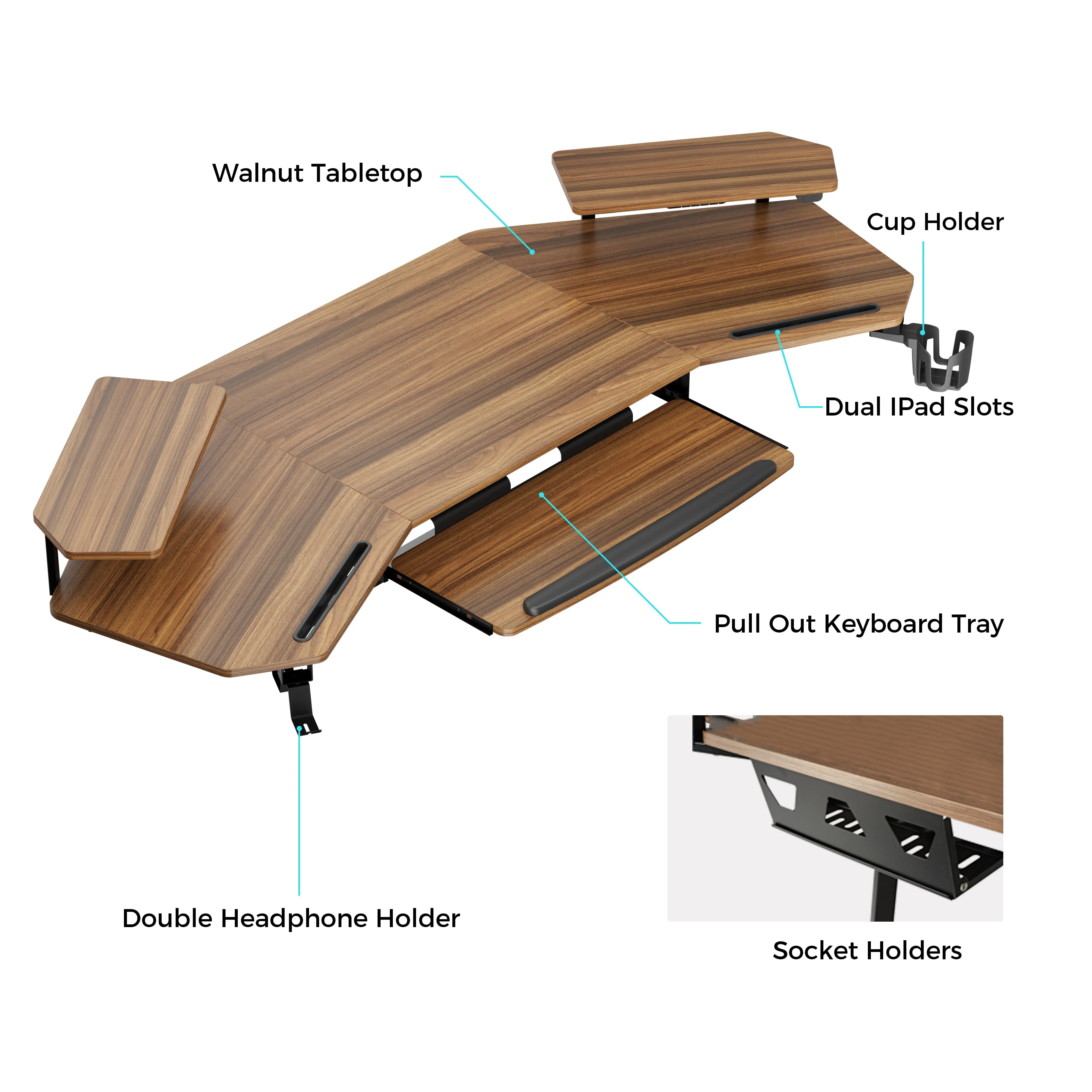 Aero Wing-Shaped Studio Desk