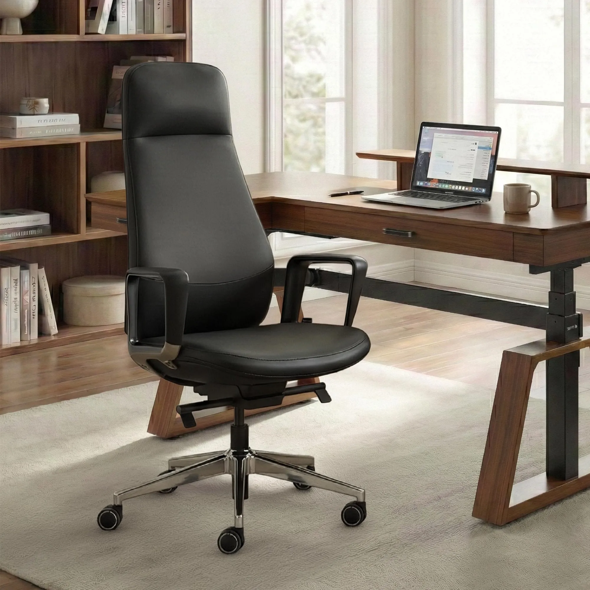 Alto Executive Office Chair - Black, Silicone Leather