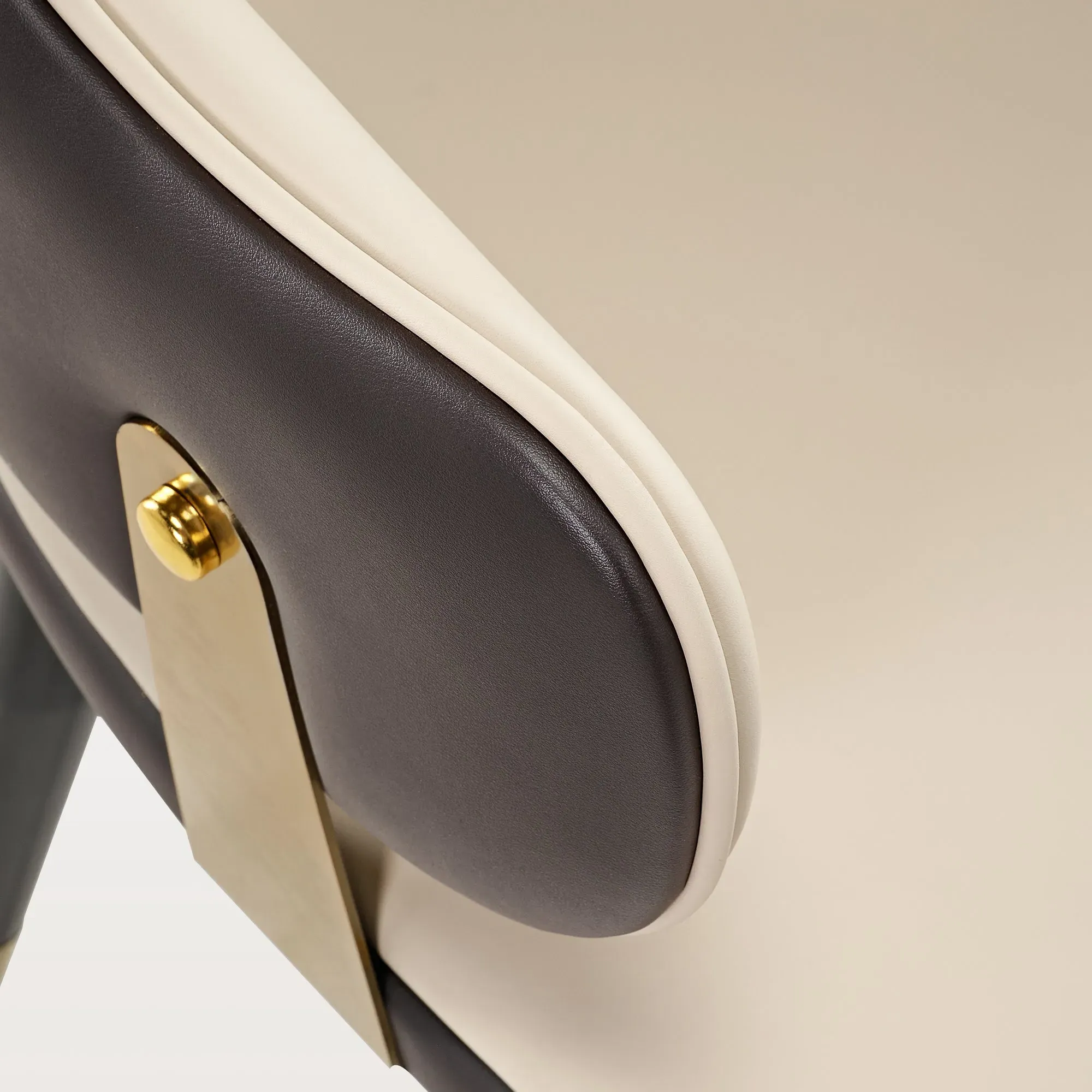 Anareli Upholstered Dining Arm Chairs Set of 2 - Beige, Brown