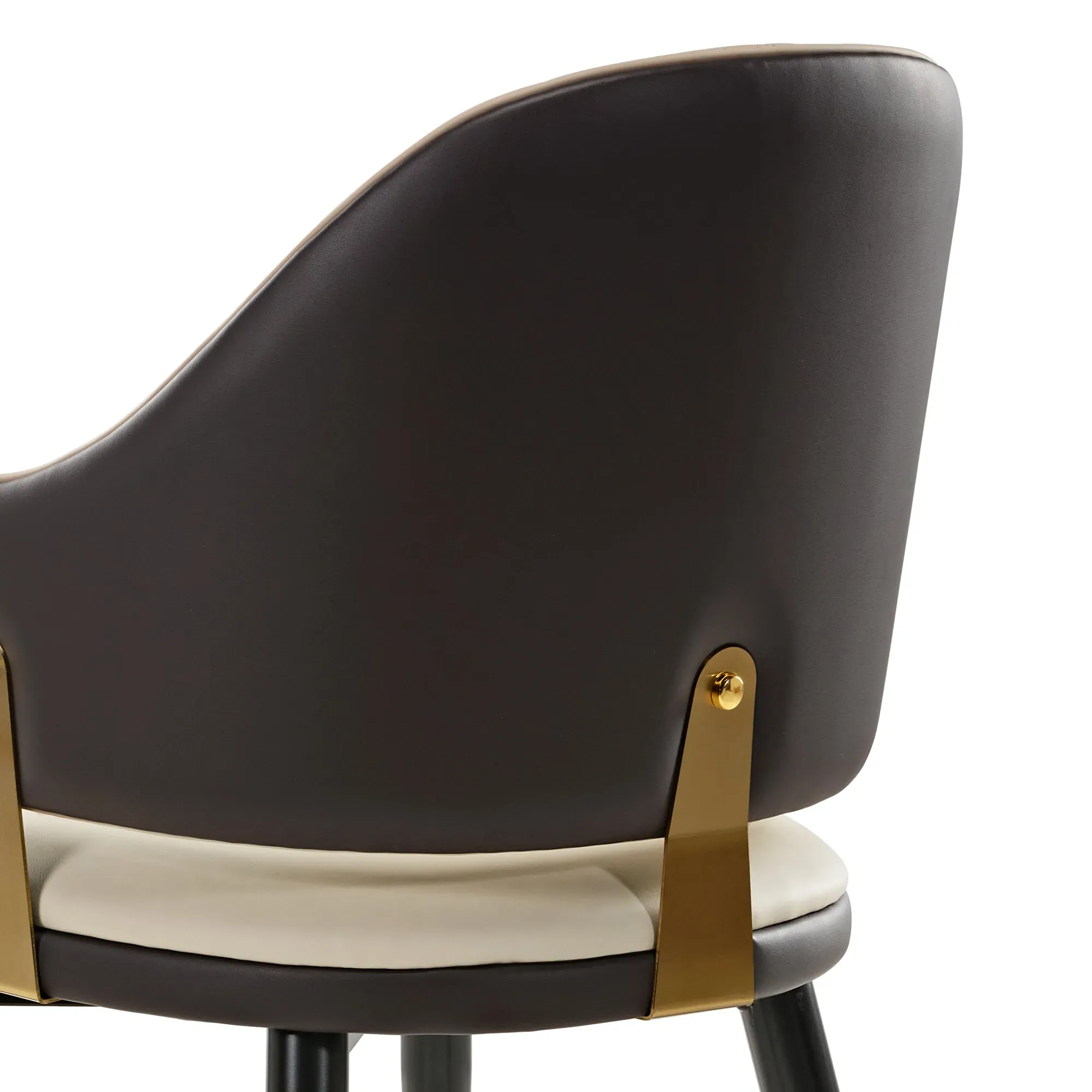 Anareli Upholstered Dining Arm Chairs Set of 2 - Beige, Brown