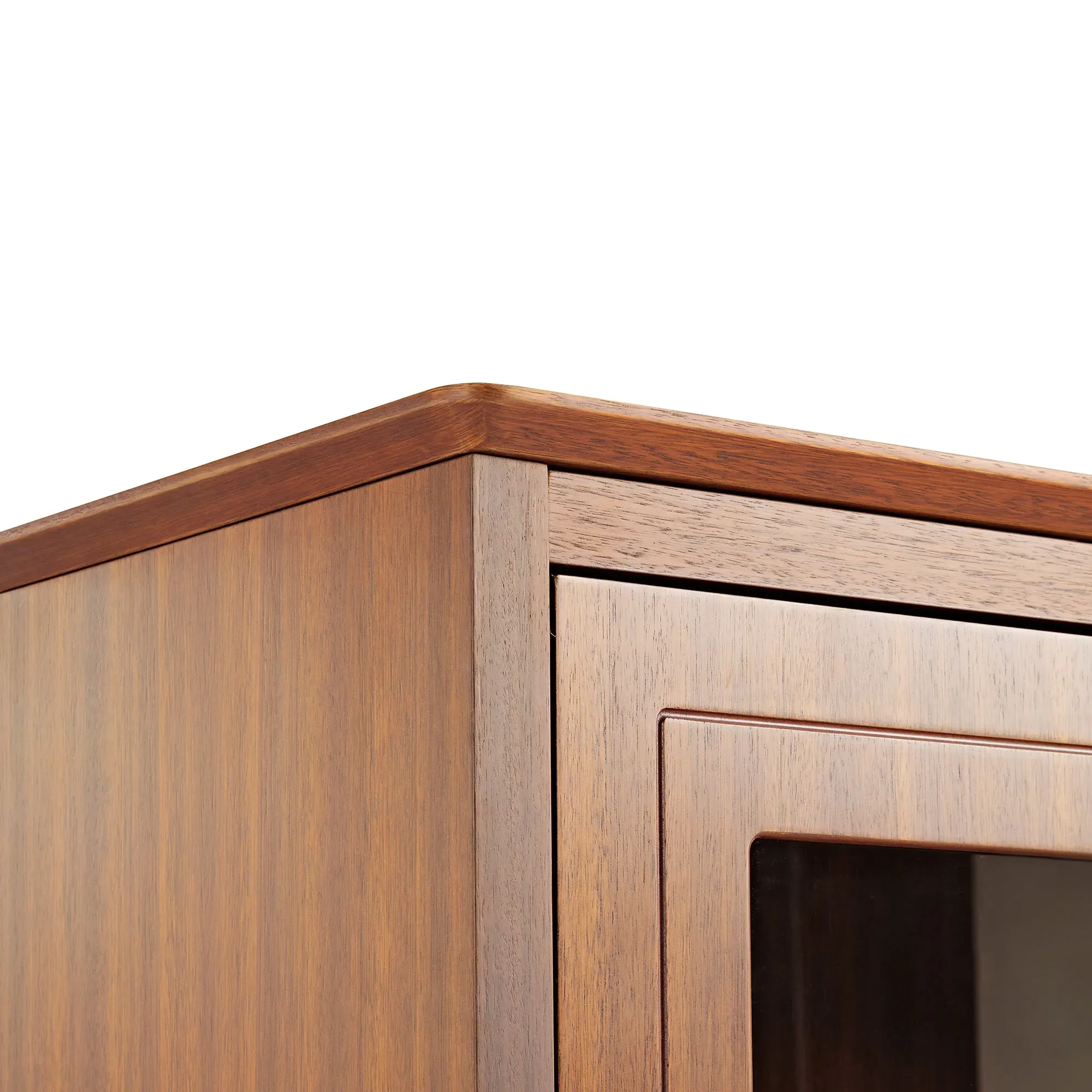 Ark 72'' Storage Bookcase with Doors and Shelves - Walnut