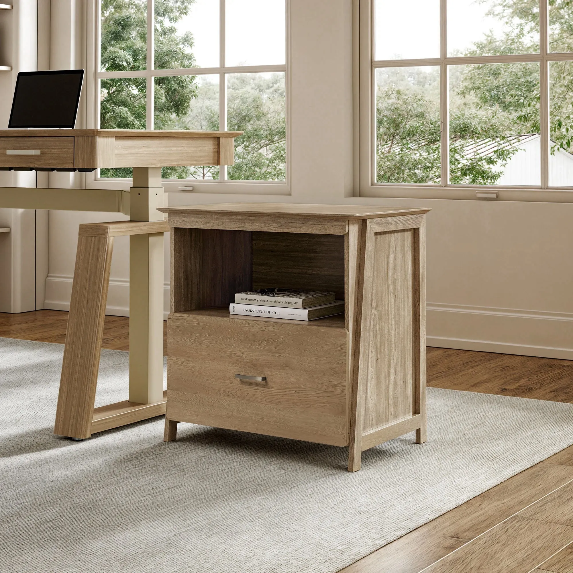 Ark EL 29" File Storage Cabinet - Oak