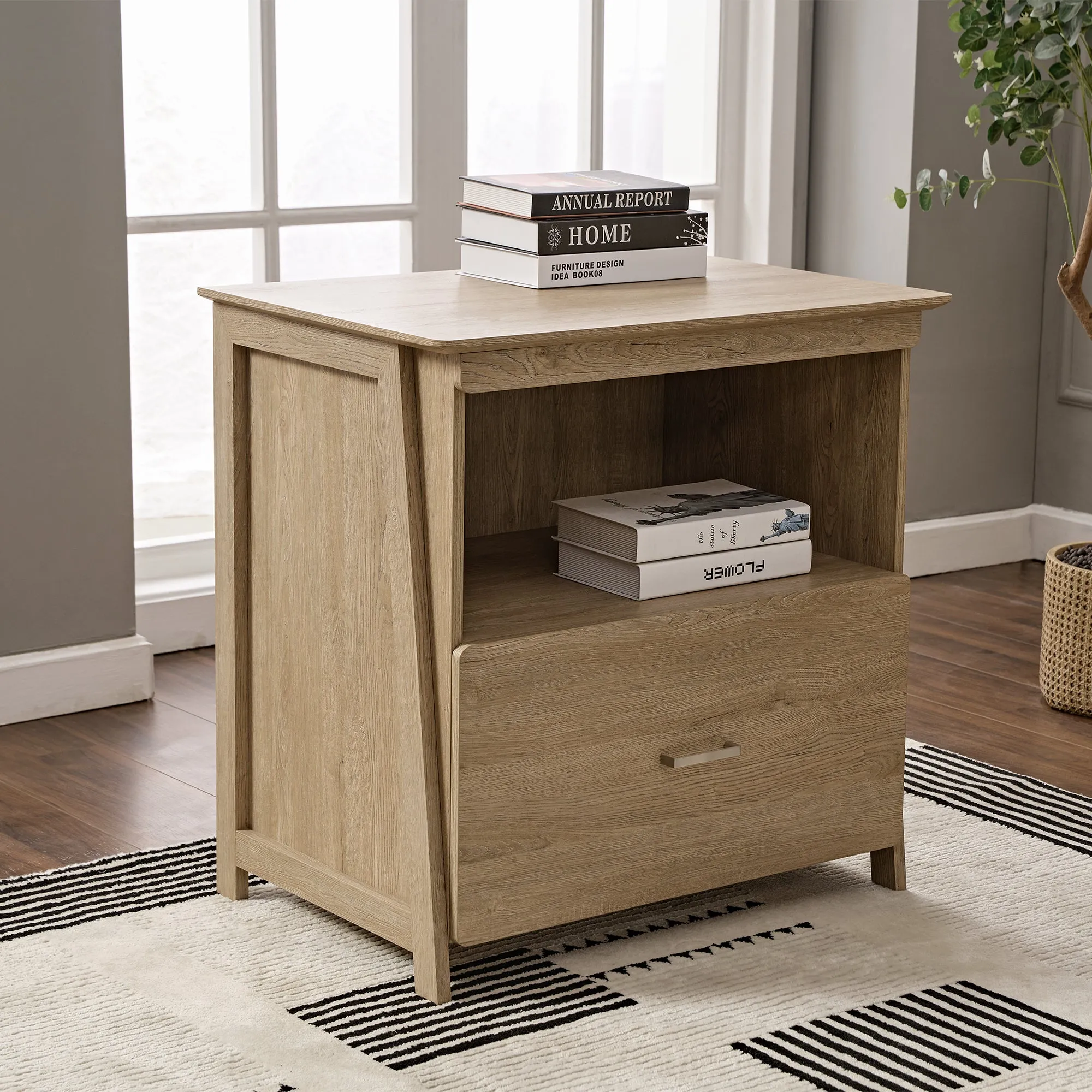 Ark EL 29" File Storage Cabinet - Oak