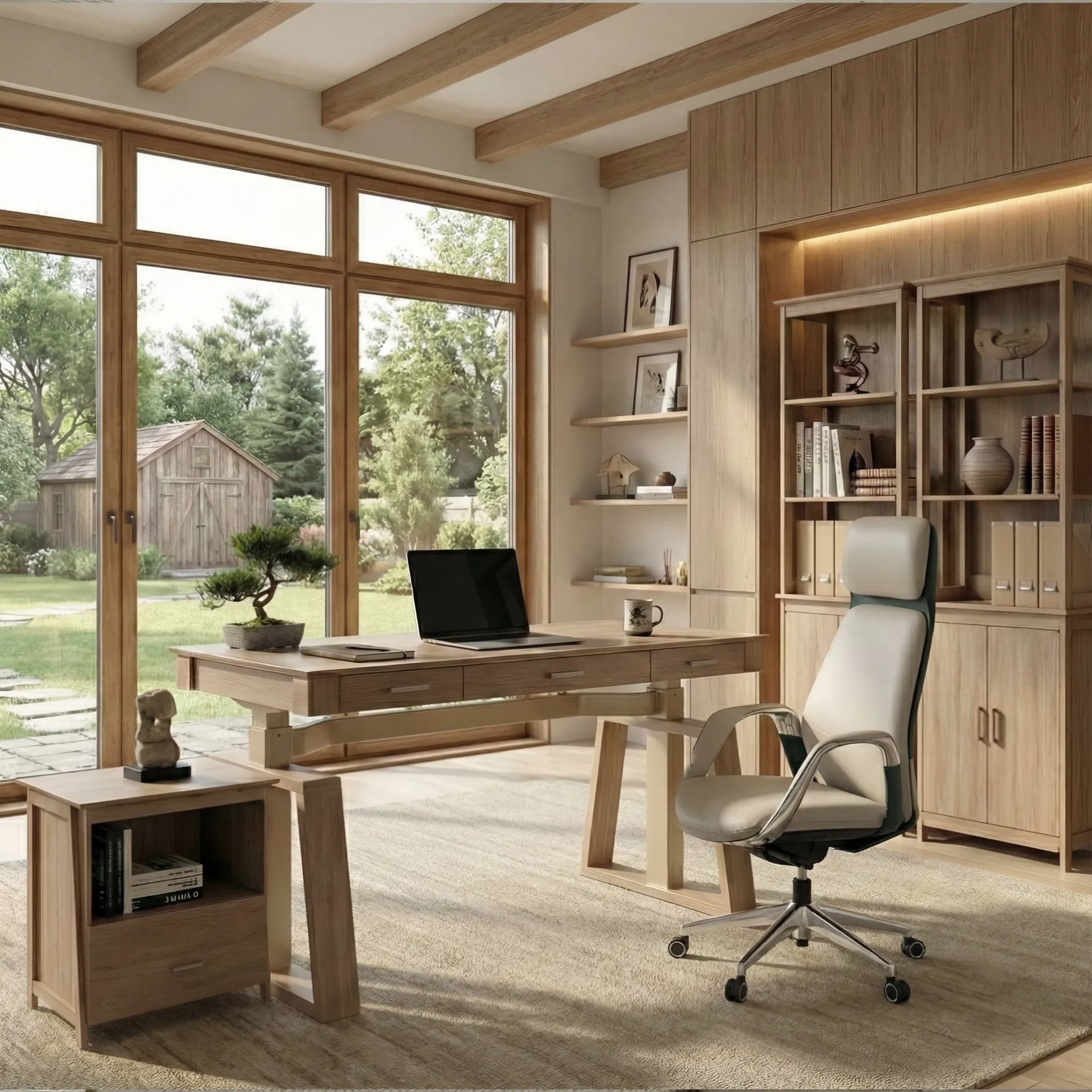 Ark EL Office Set with Standing Desk & Storage - Ark+Serene
