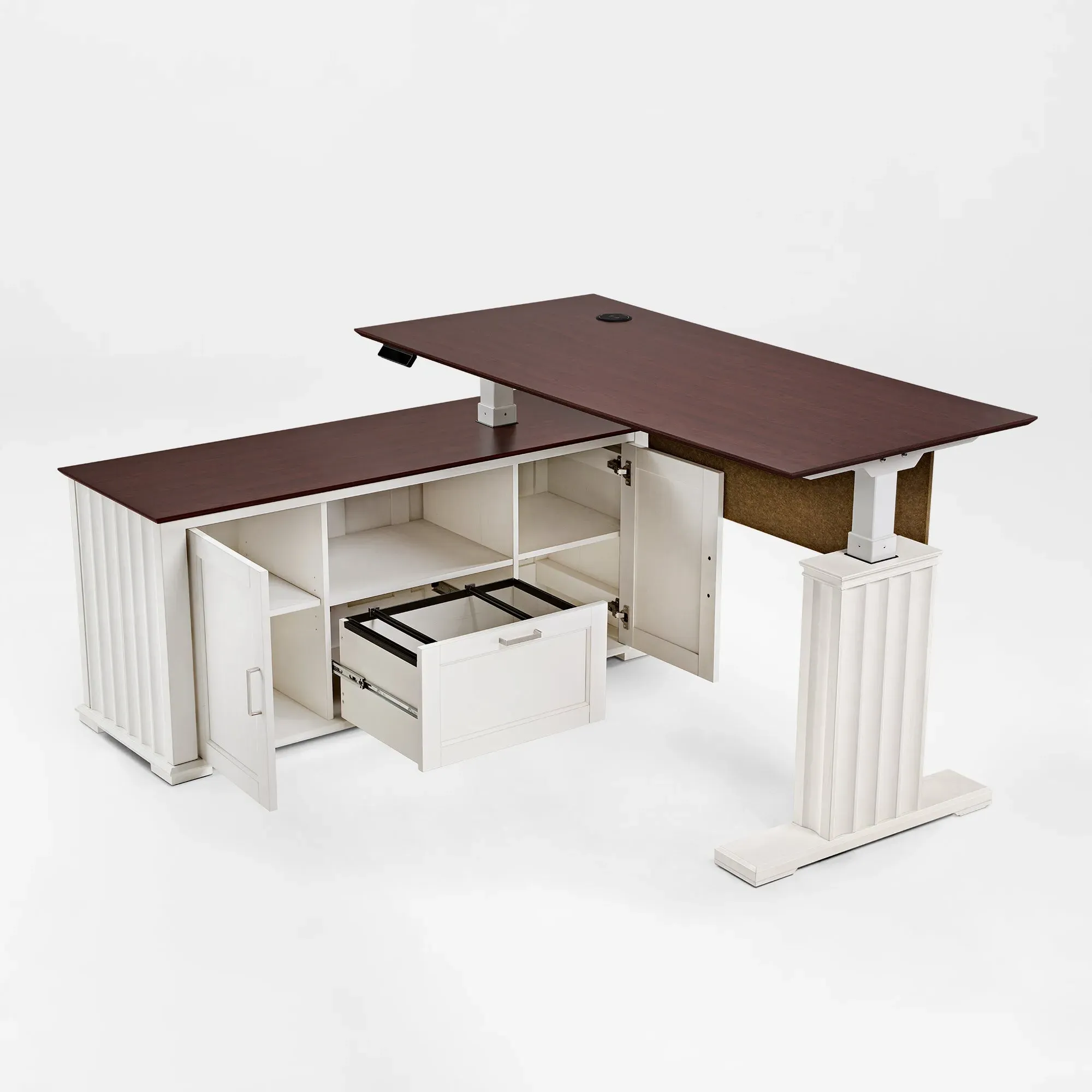 Ark ES Standing Desk Office Set with Chair & Storage