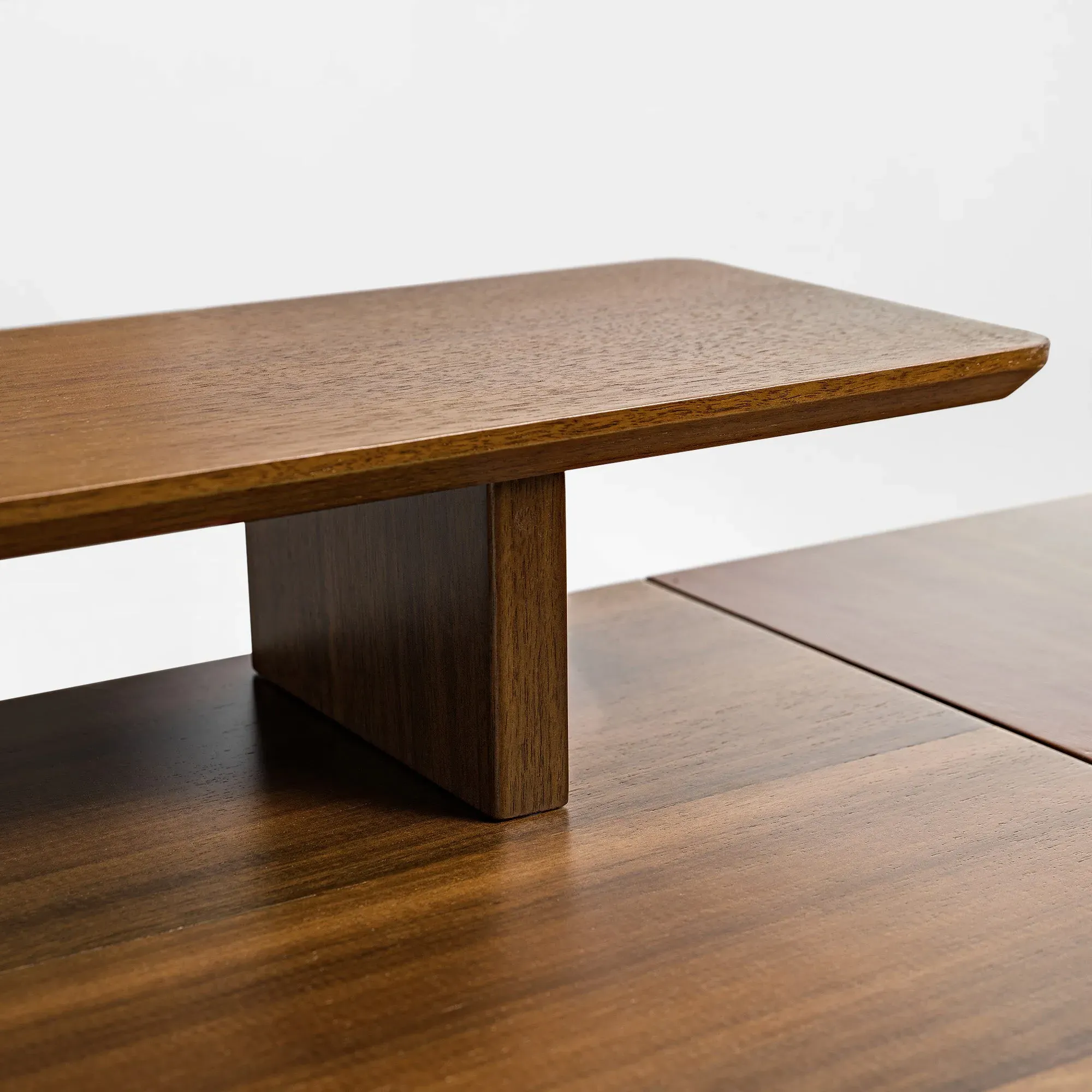 Ark Pro L-Shaped Standing Desk - Walnut