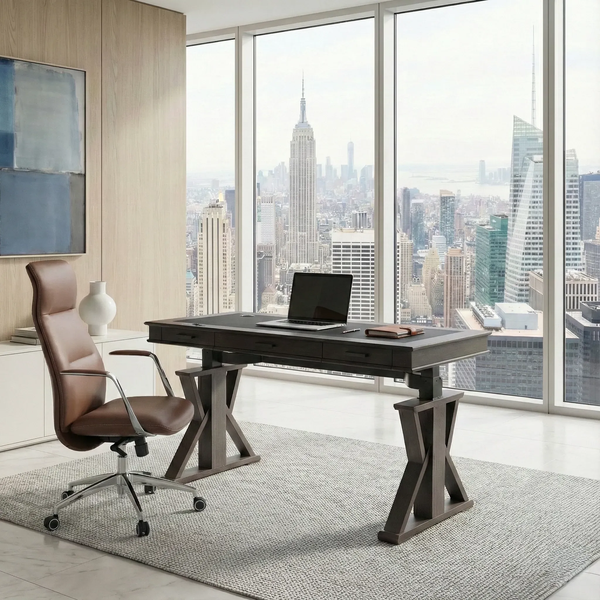 Ark X Standing Desk & Executive Chair Set