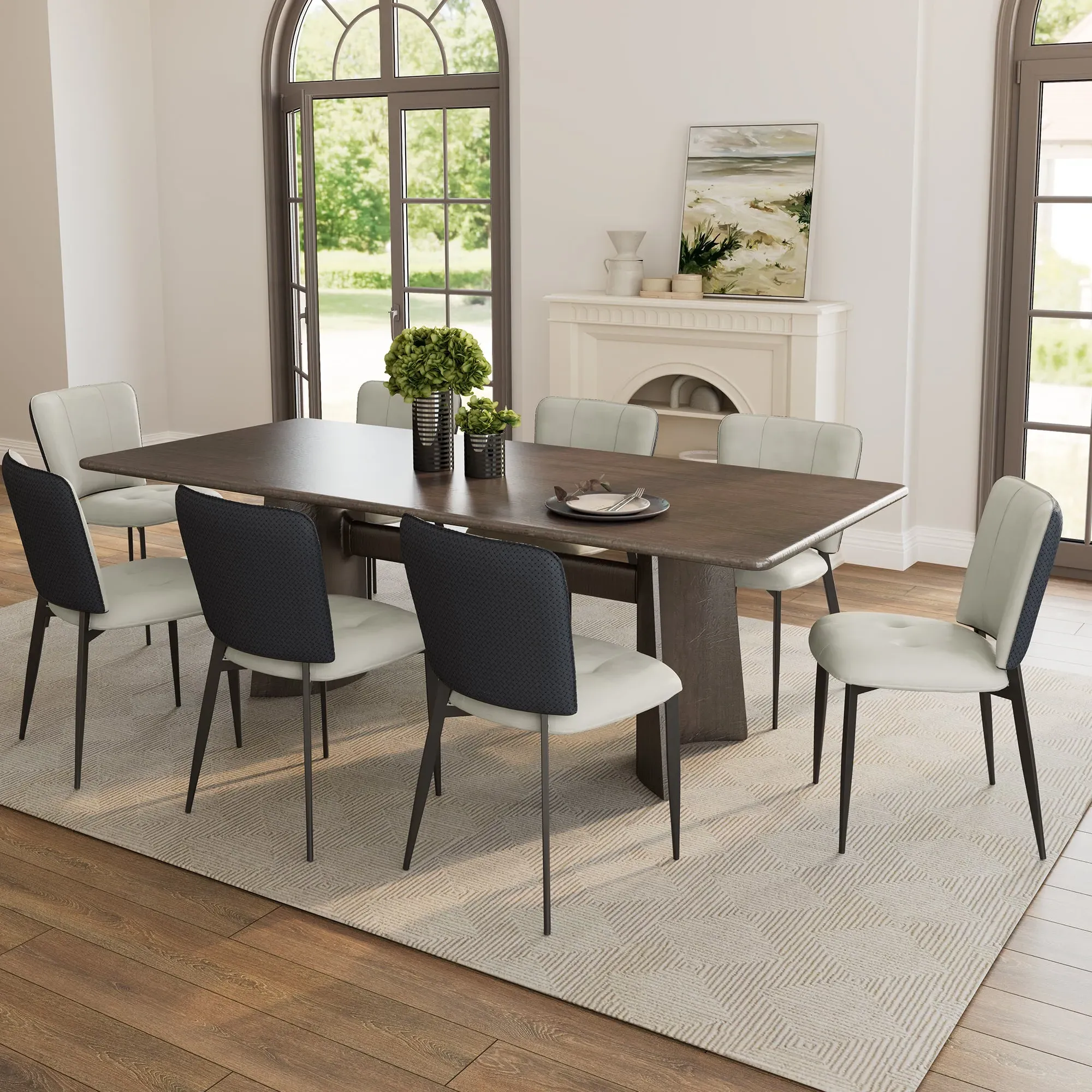 Aspen Upholstered Dining Side Chairs Set of 2 - Indigo Blue