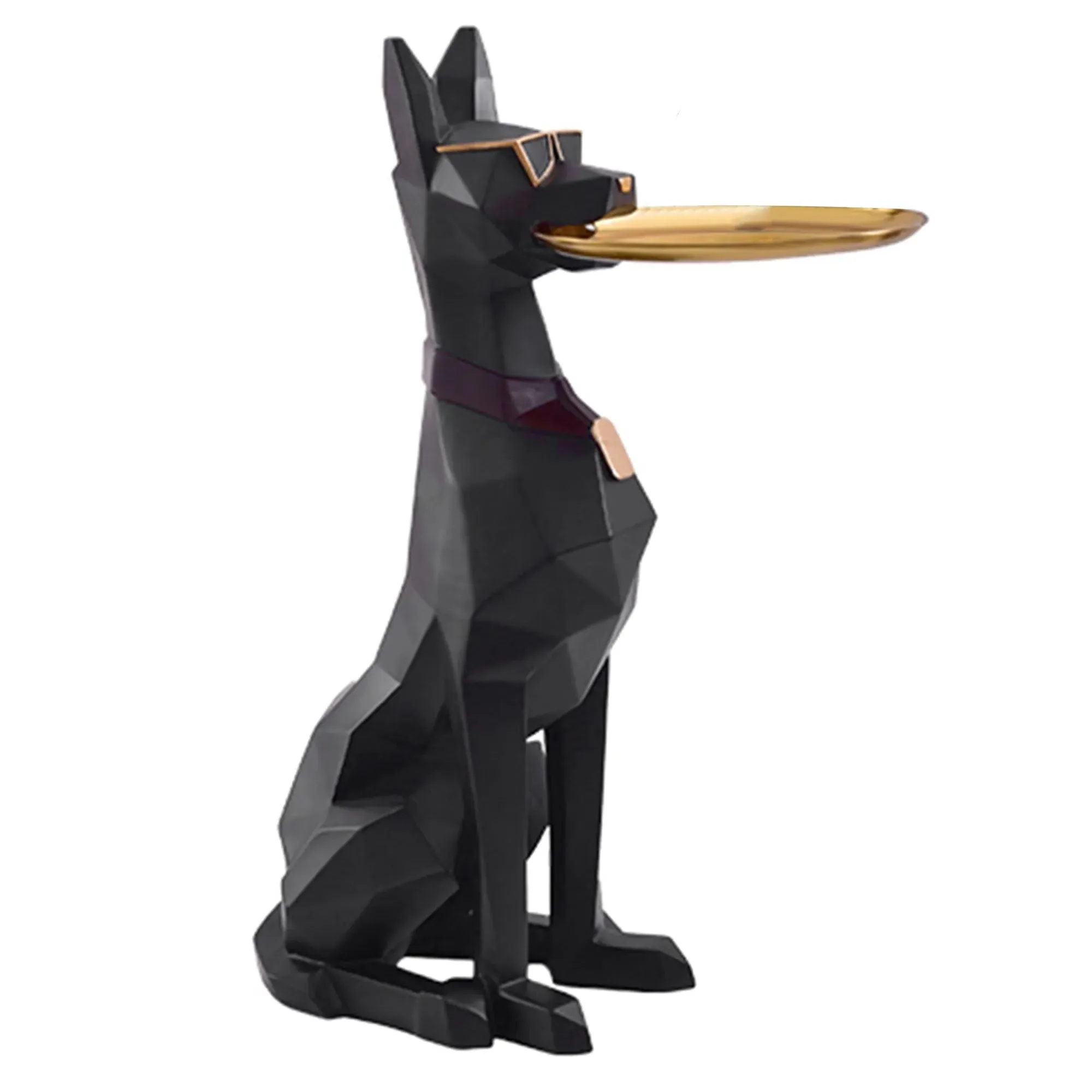 Big Doberman Dog Side Table - 29"H