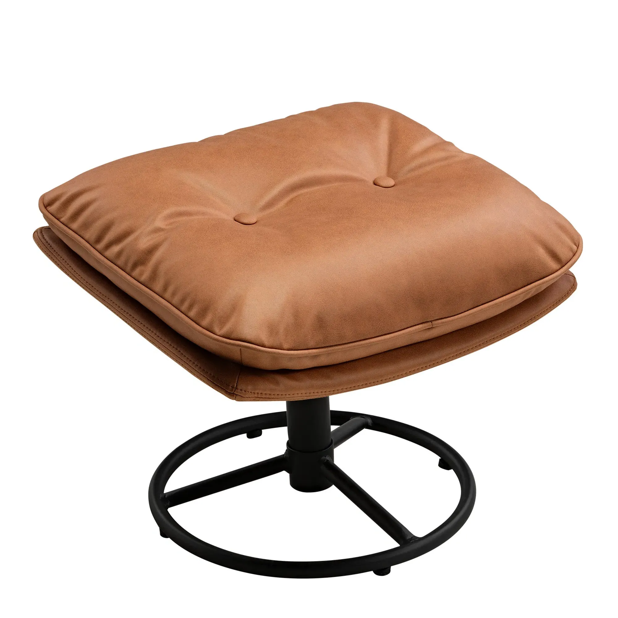 Camden Tufted Upholstered Ottoman - Brown