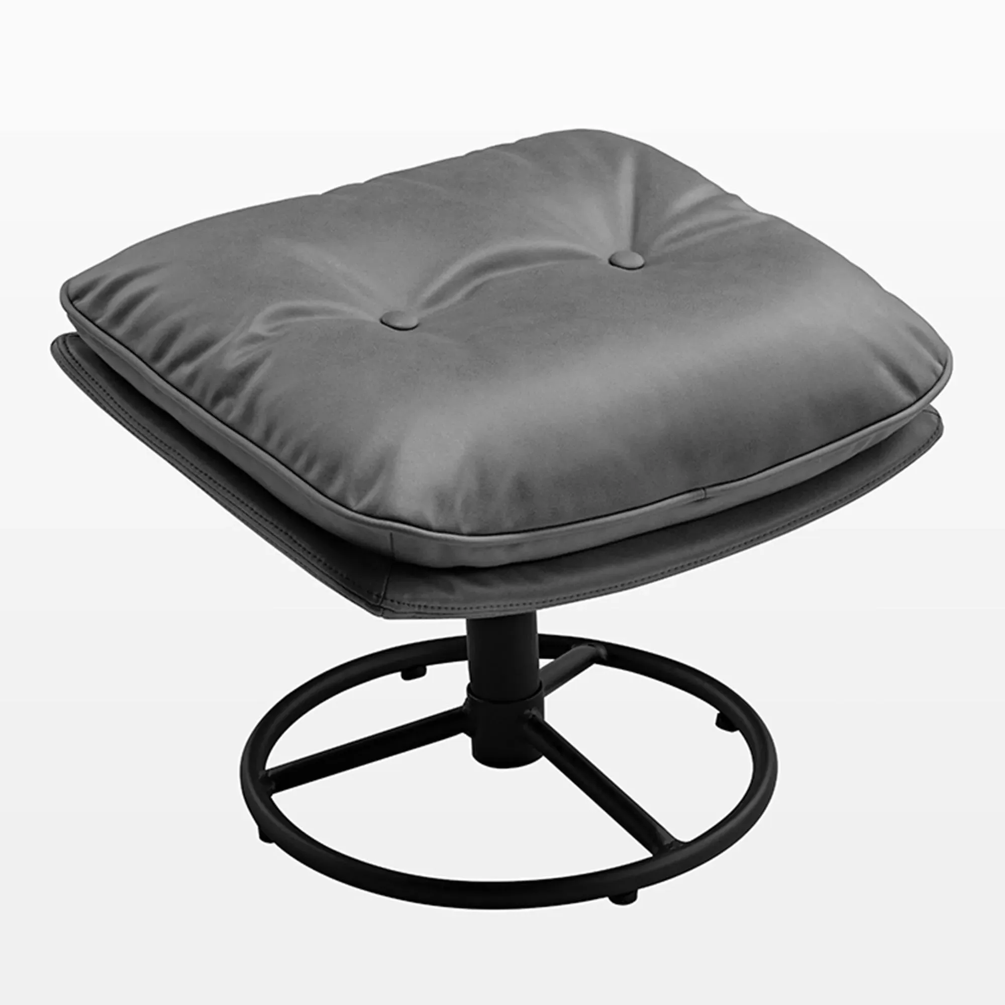 Camden Tufted Upholstered Ottoman - Gray