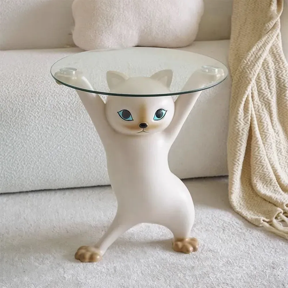 Cat Side Table with Storage