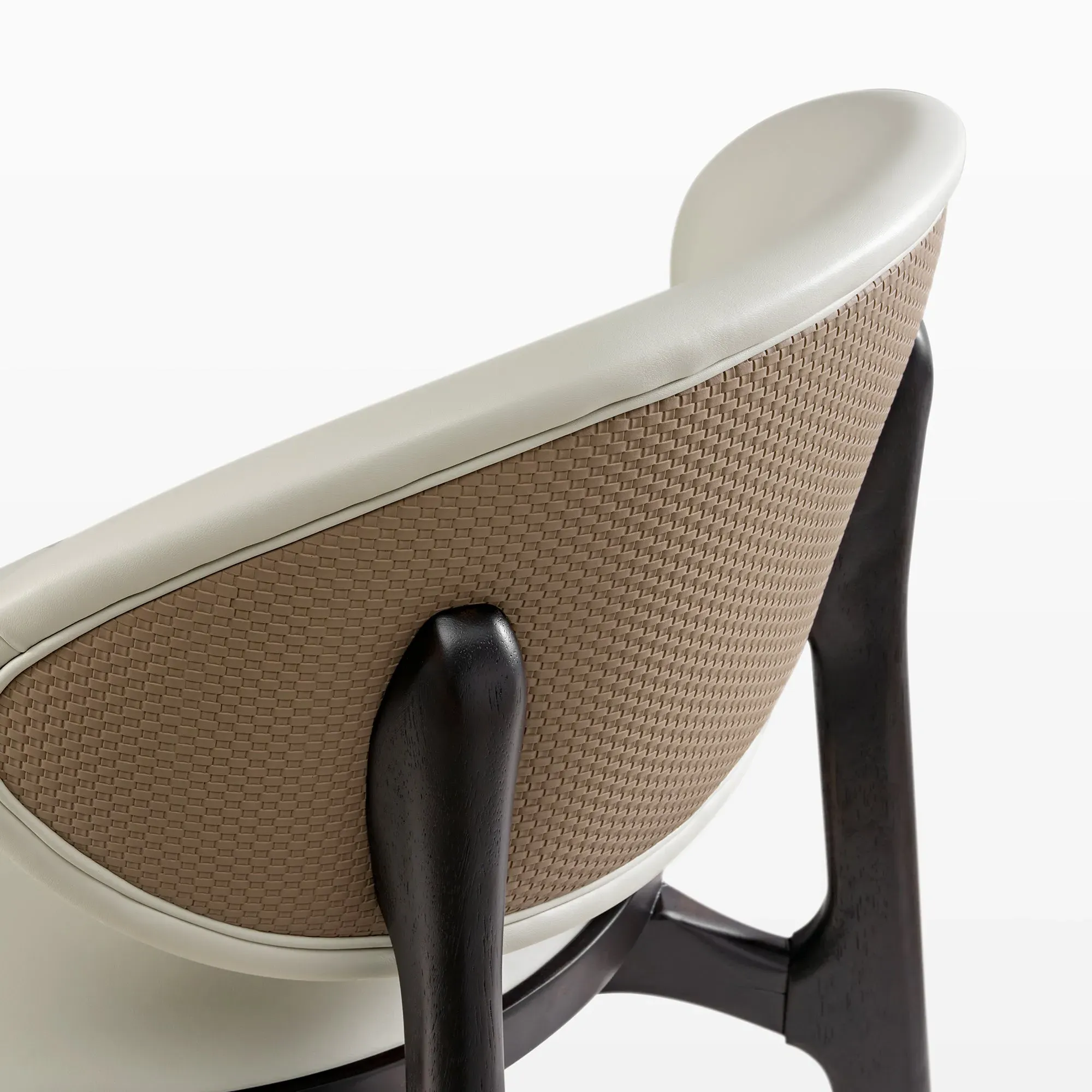 Cedar Dining Side Chairs Set of 2 - Off-white, Leather