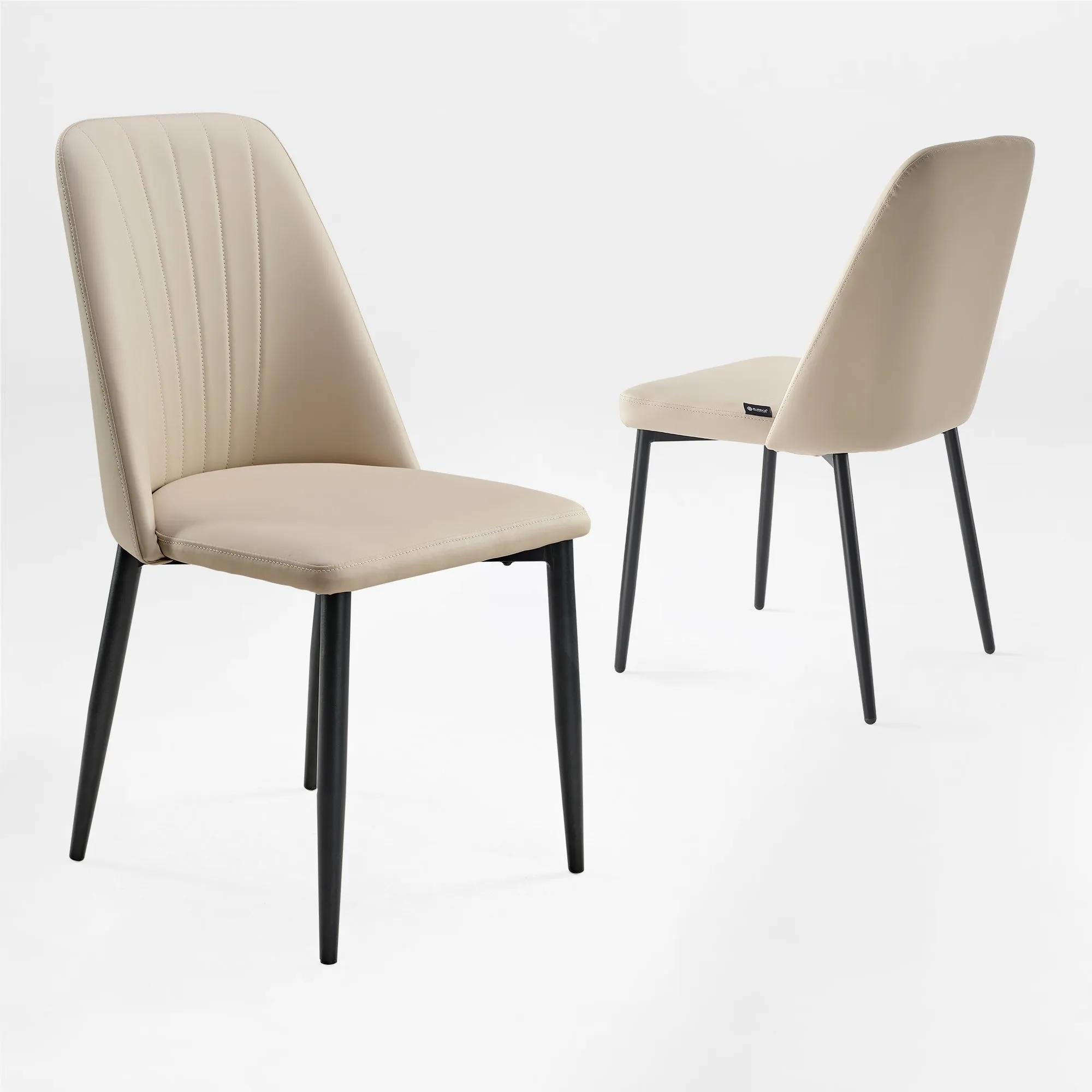 Chester Upholstered Dining Side Chairs Set of 2 - Off-white image