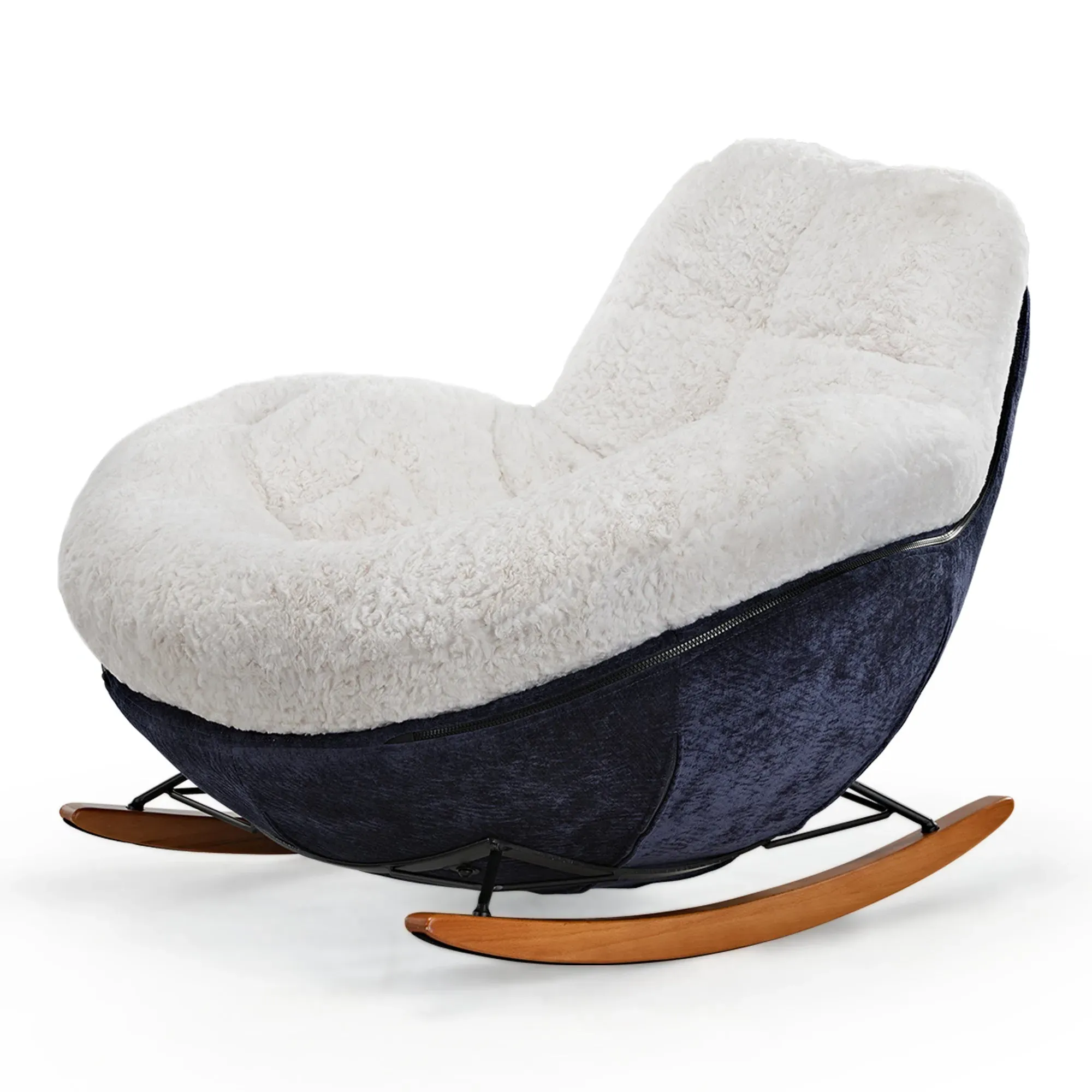 Chloe Rocking Lounge Chair - Off White