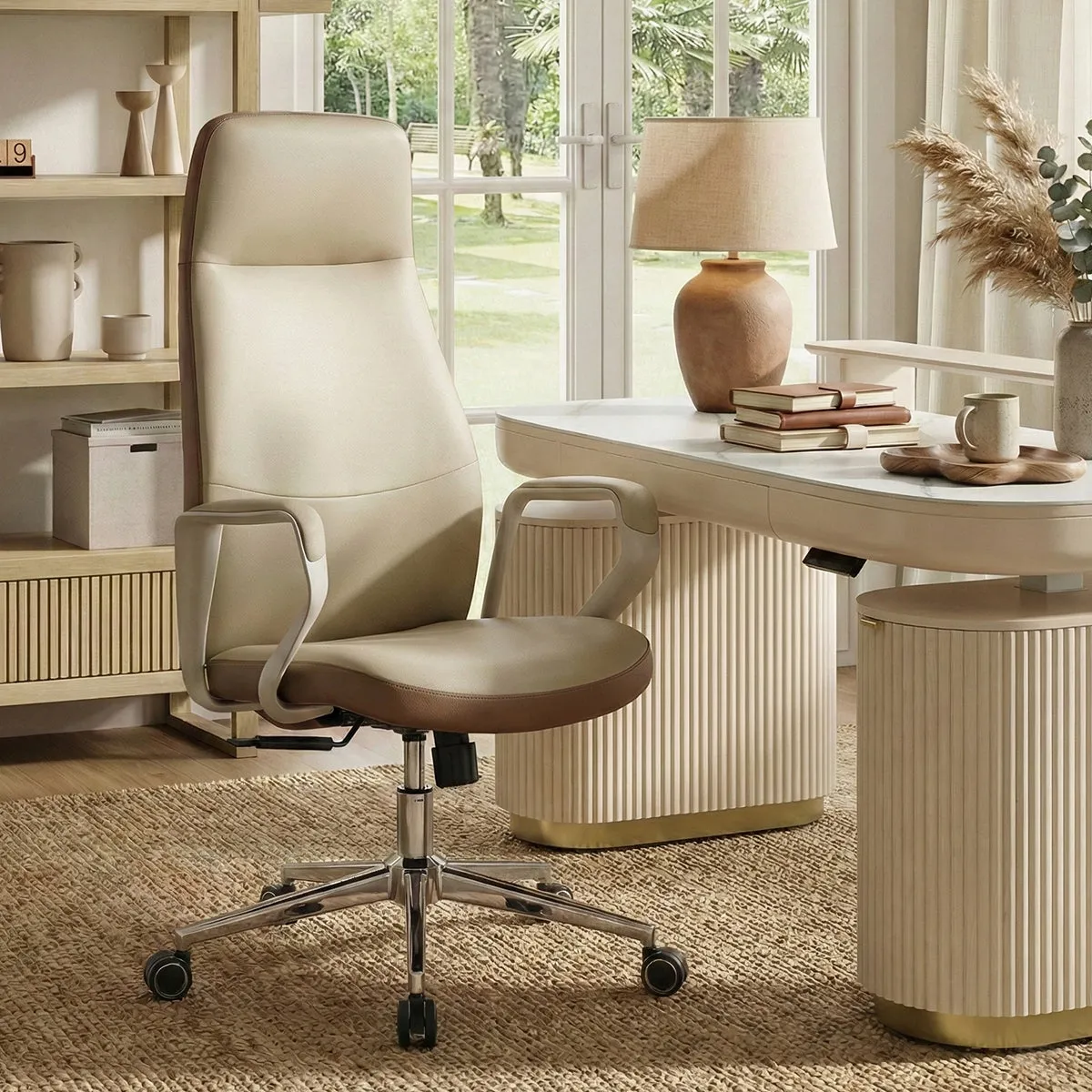 Clara Faux Leather Executive Ergonomic Chair - Off-White product