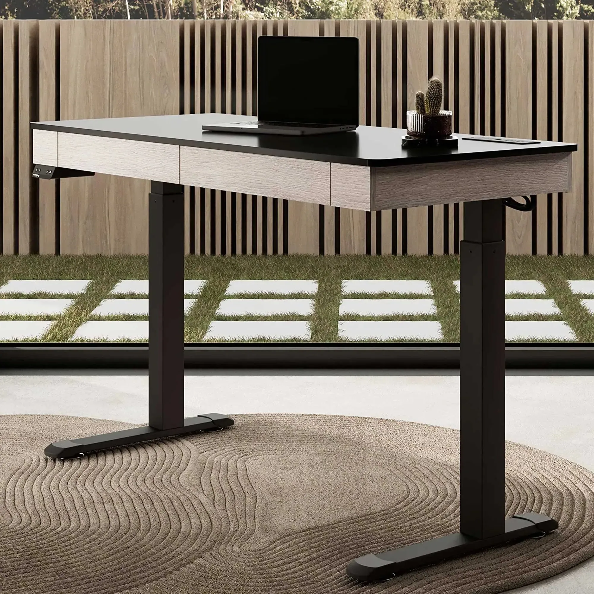 Electric Standing Desk with Drawers