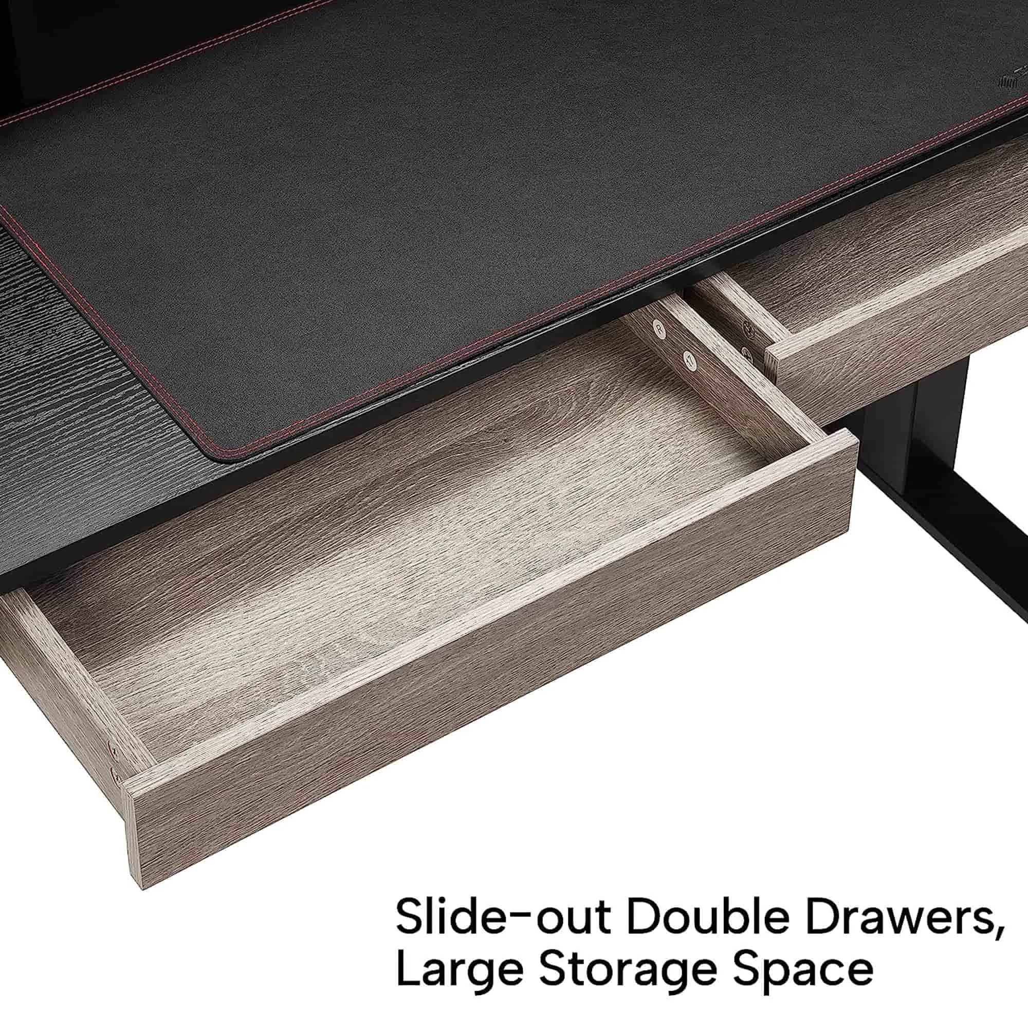 Electric Standing Desk with Drawers